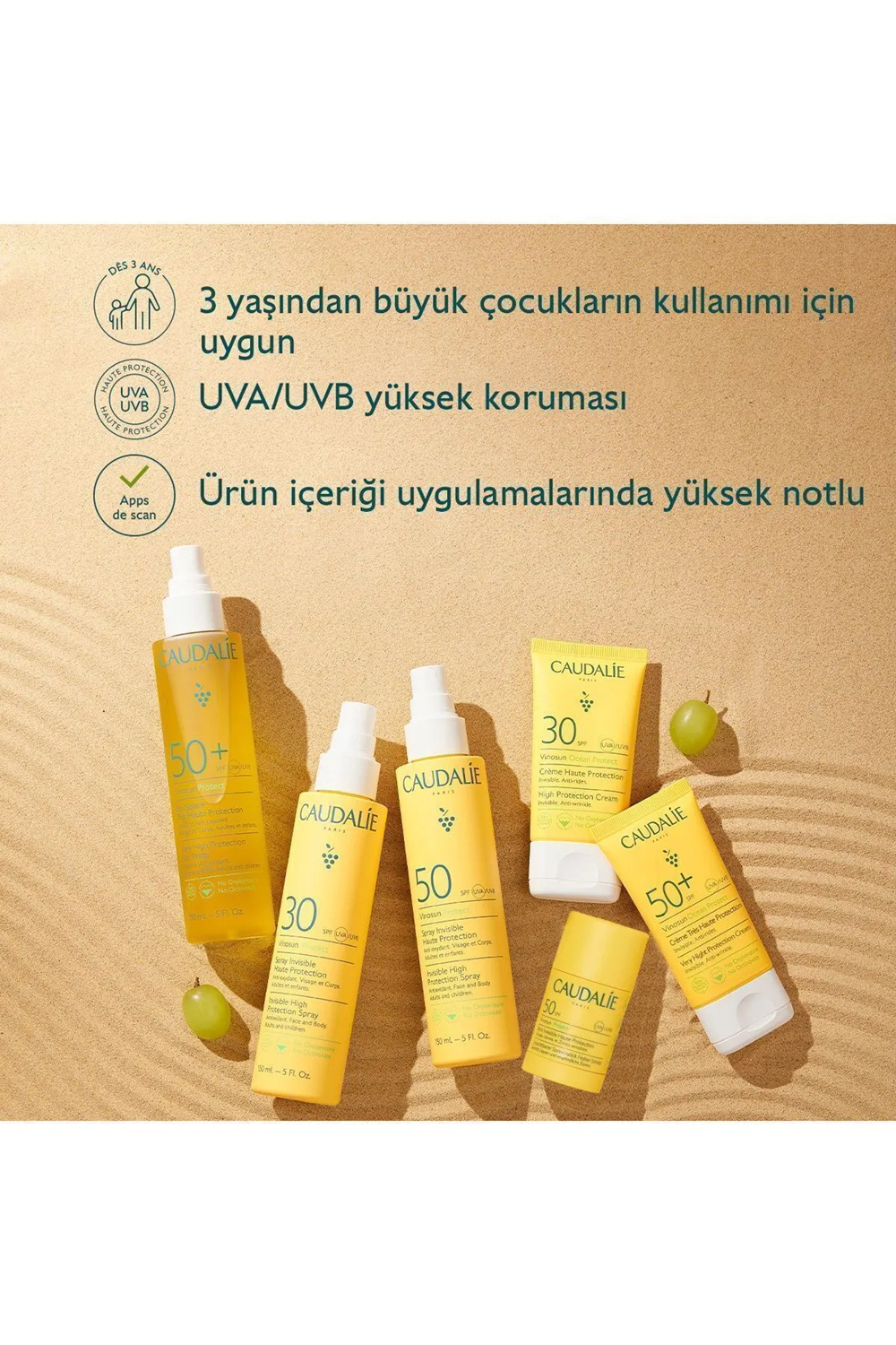 Caudalie  Vinosun Protect Yüksek Koruma Sağlayan Güneş Suyu Spf50+