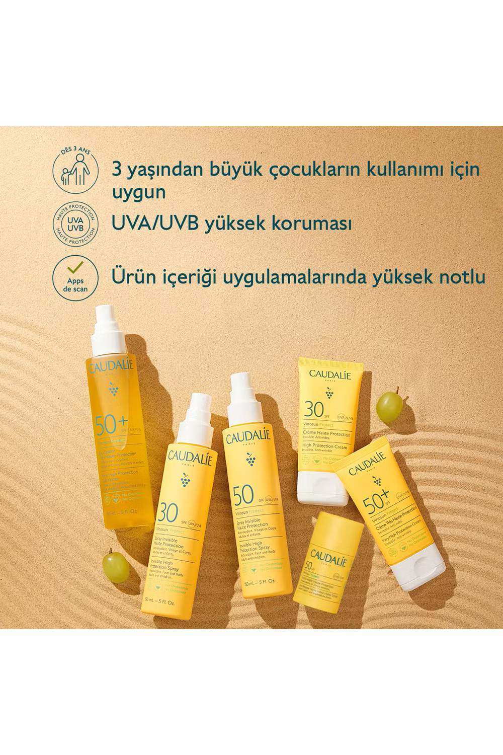Caudalie Vinosun Yüksek Koruma Sağlayan Fluid Krem SPF50+ 40 ml