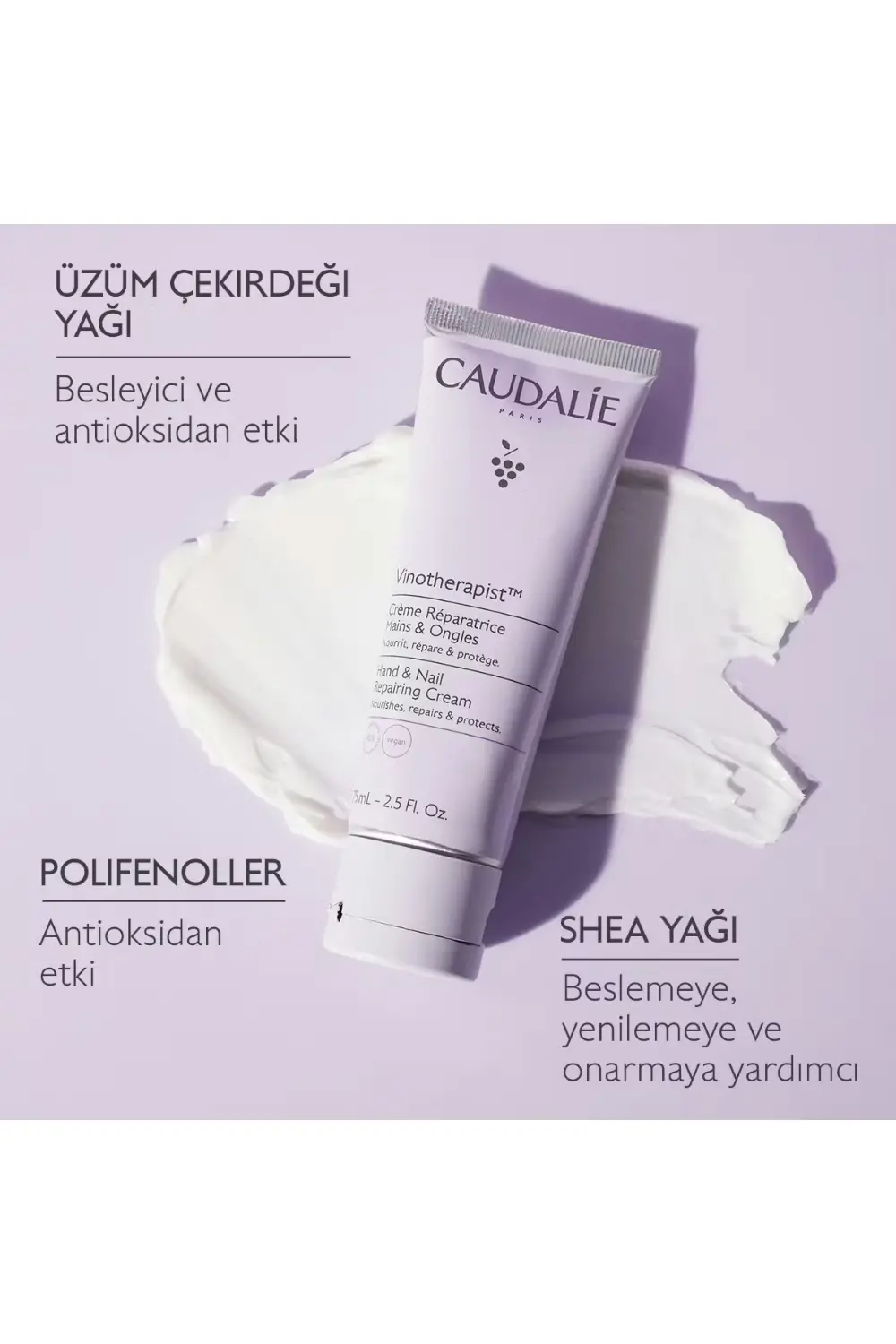 Caudalie Vinotherapist Onarıcı El Ve Tırnak Bakım Kremi 75 ml