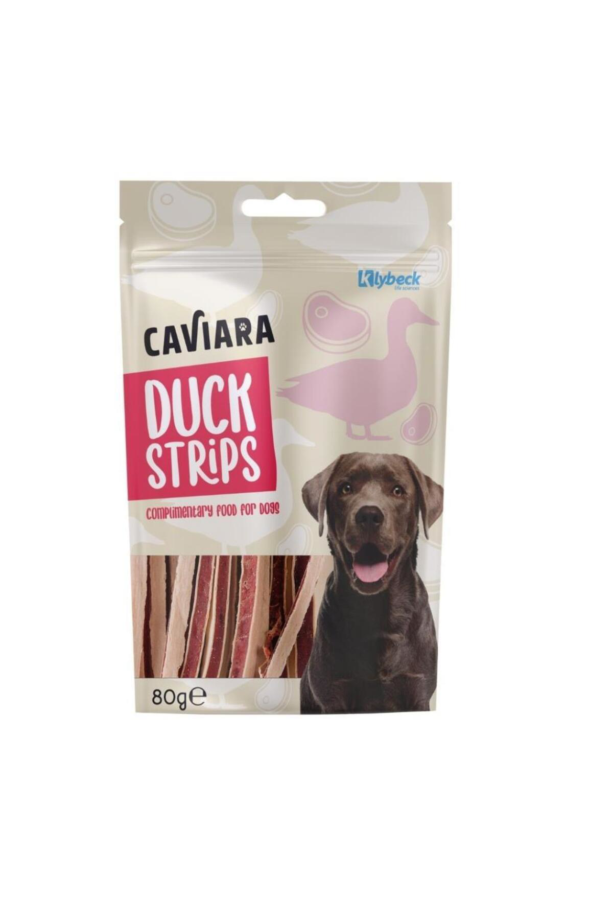 Caviara Kurutulmuş Ördek Şeritleri Köpek Ödülü 80 Gr