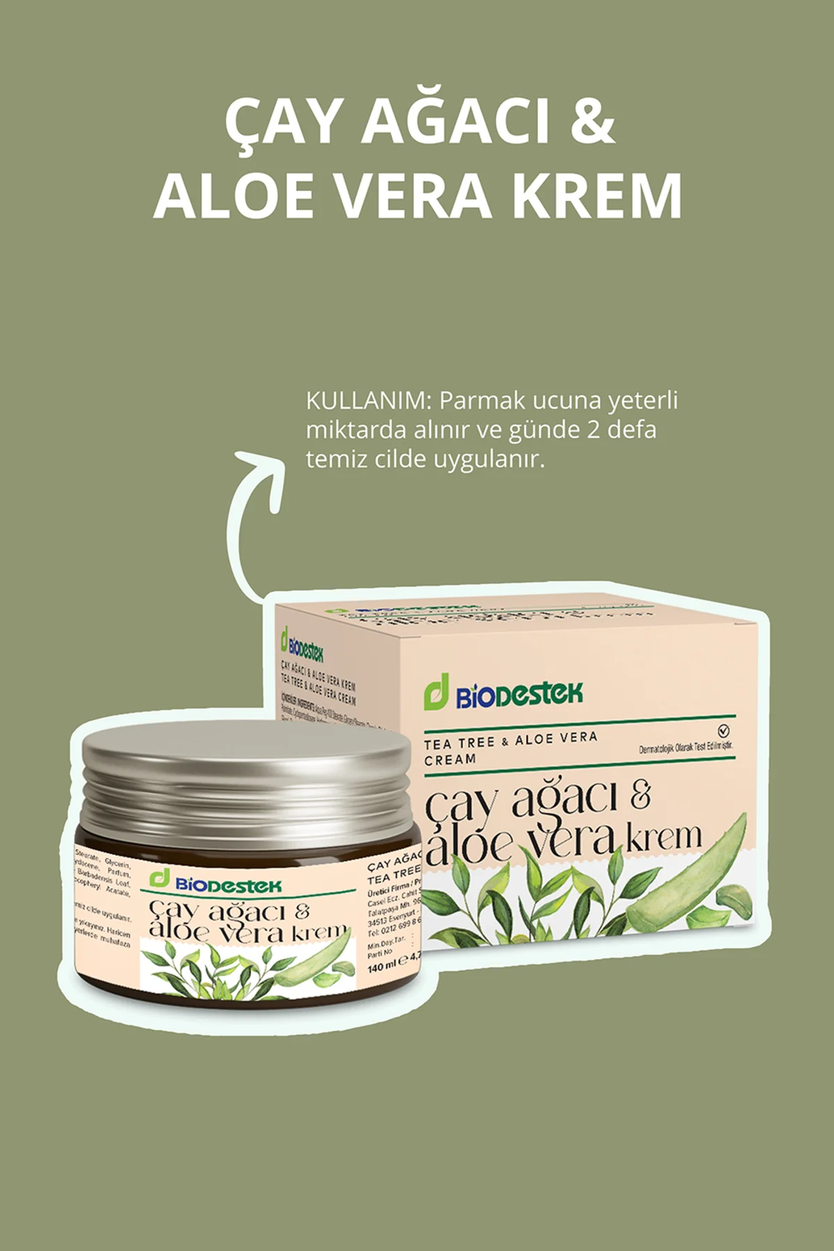 Çay Ağacı Ve Aloe Vera Bakım Kremi 140 ml