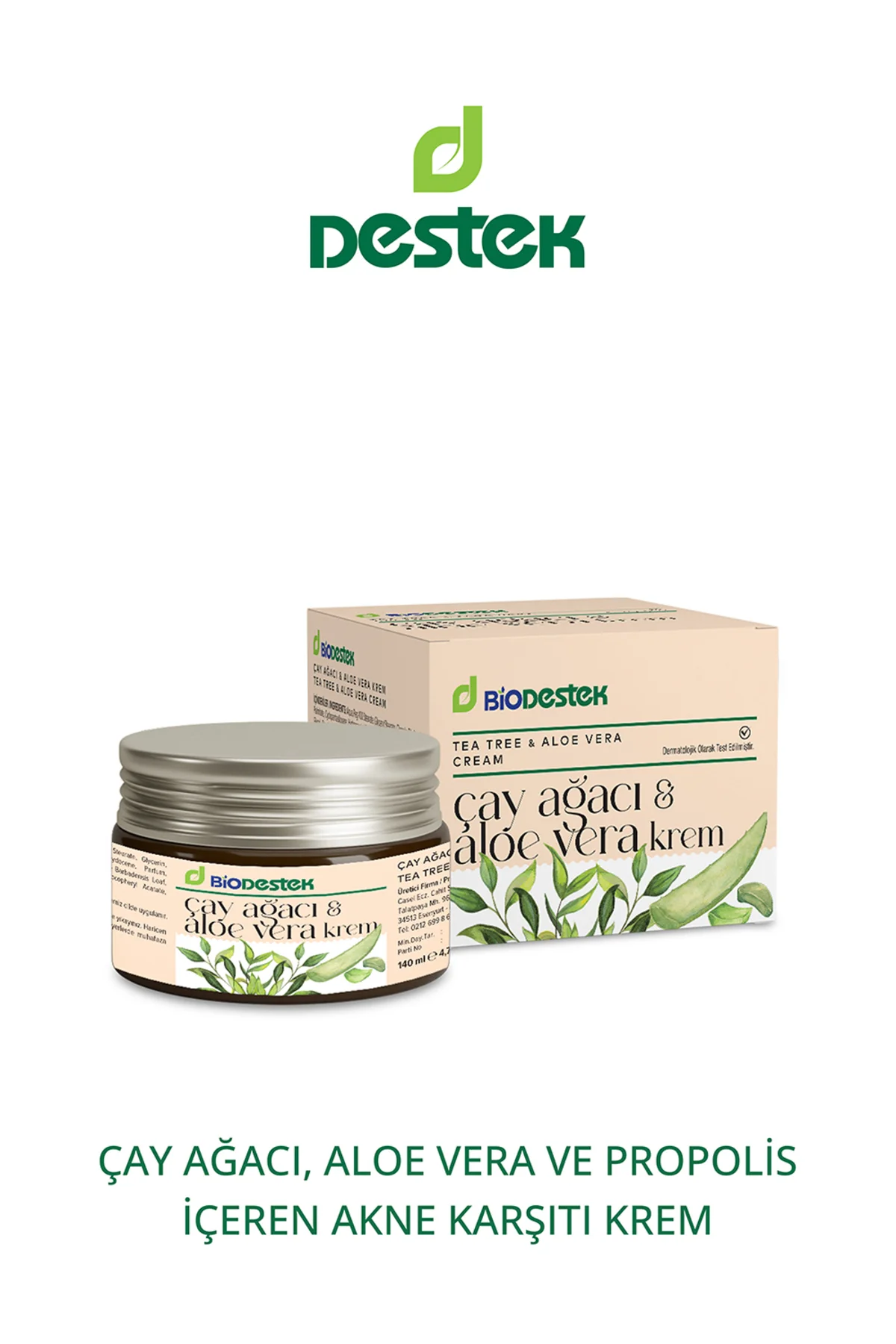 Çay Ağacı Ve Aloe Vera Bakım Kremi 140 ml