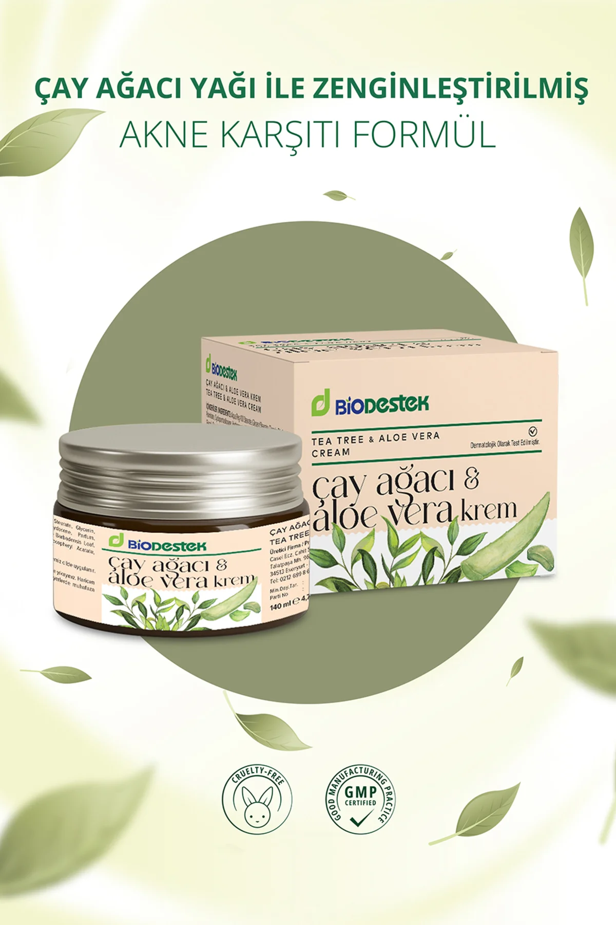 Çay Ağacı Ve Aloe Vera Bakım Kremi 140 ml