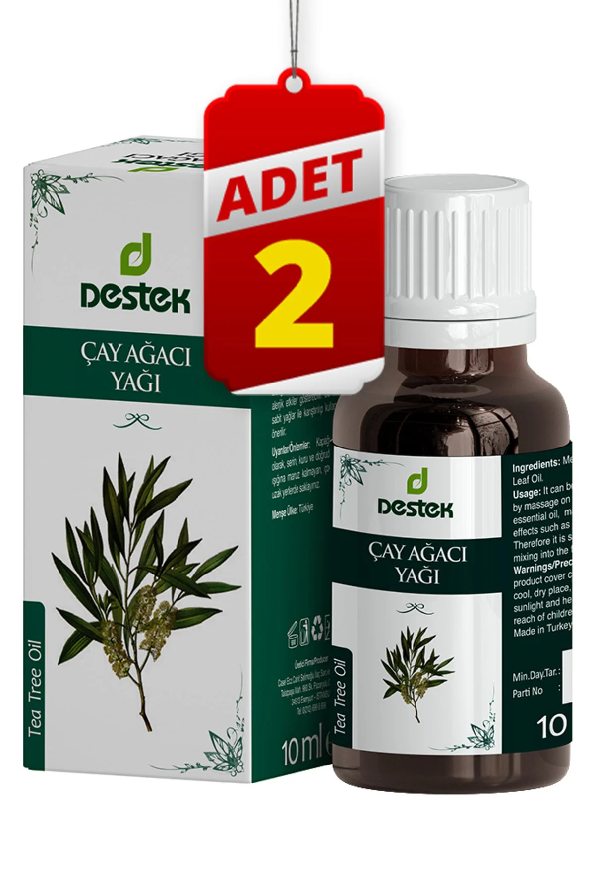 Çay Ağacı Yağı 10 Ml (2 Adet)