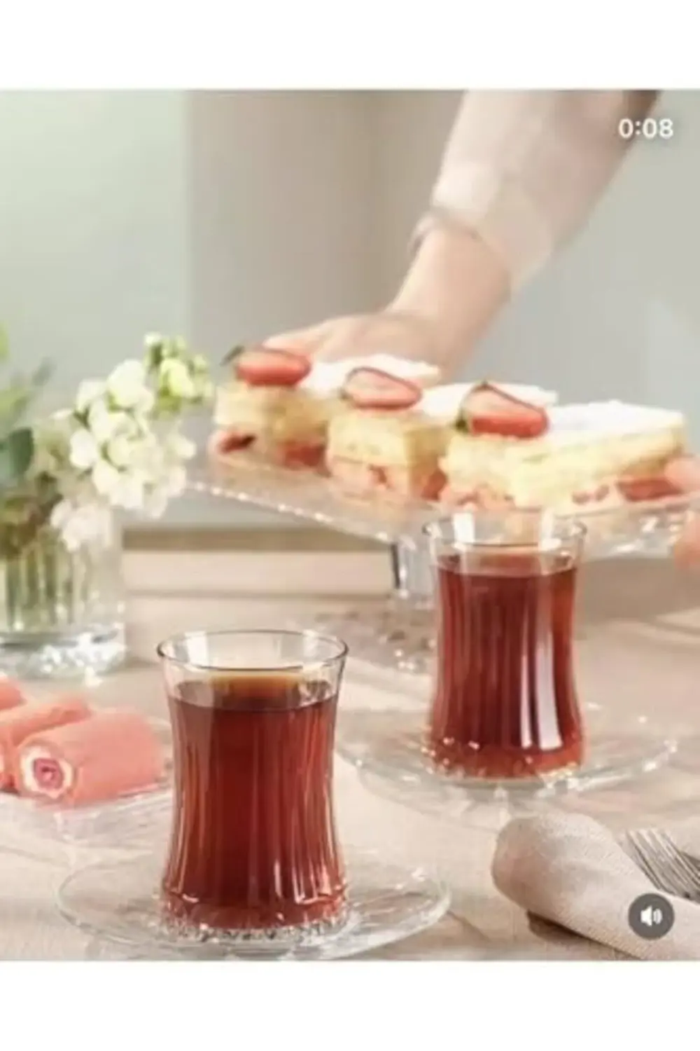 Çay Bardağı Çay Takımı Seti 12 Parça Çay Seti 6 Kişilik FAYA00000