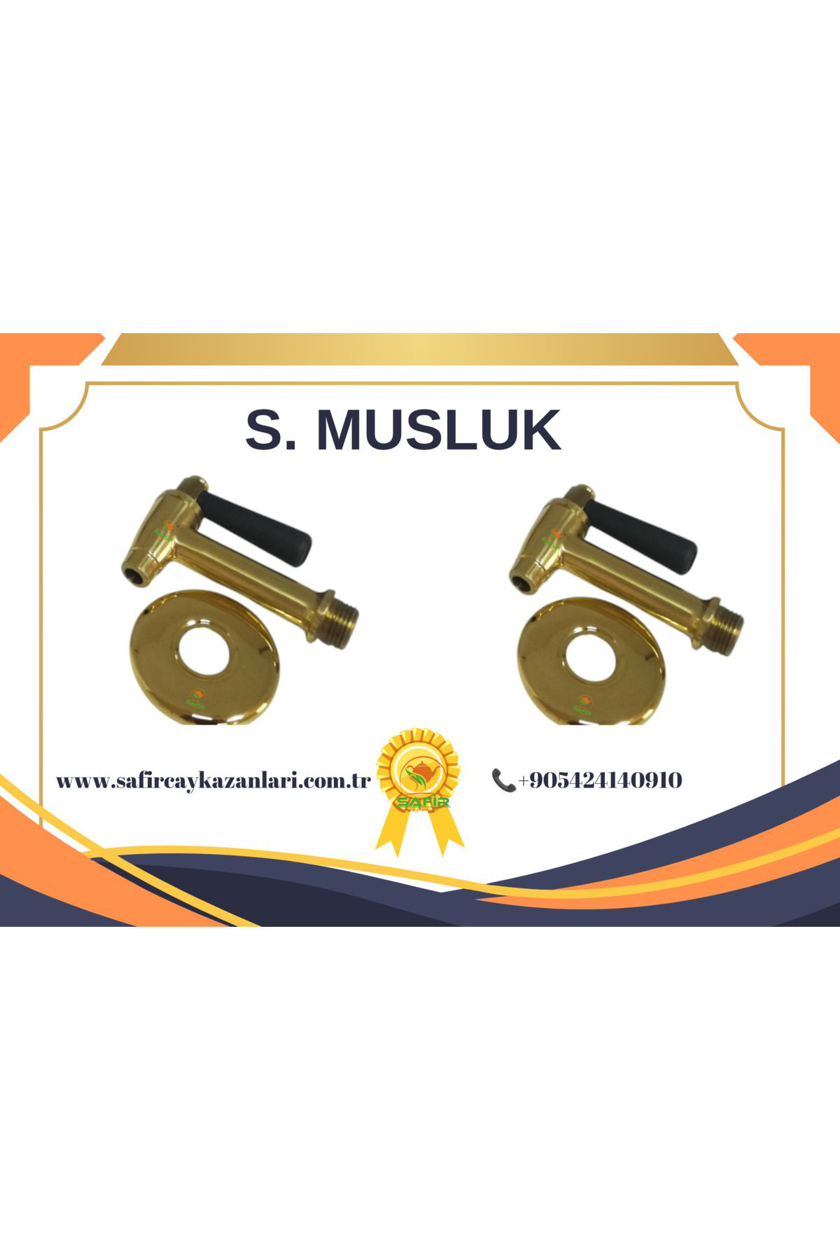 Safir Çay Kazanlari Çay Kazani İçin Sari Musluk , Çay Semaveri Musluğu. Safir Çay Kaz
