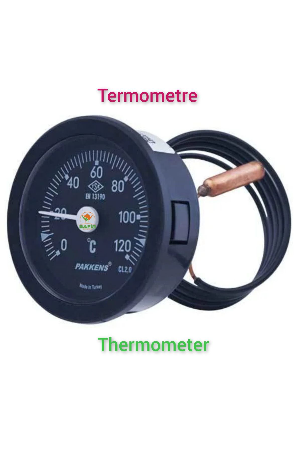 Çay kazanı için Termometre ısı ölçer Çay Ocağı Termometresi Safir