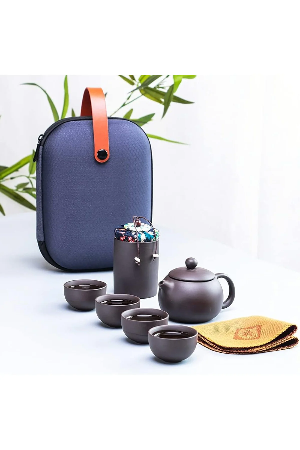 Çay seti, 7 parça, Çin seramiği, küçük çay servisi, 130 ml çaydan