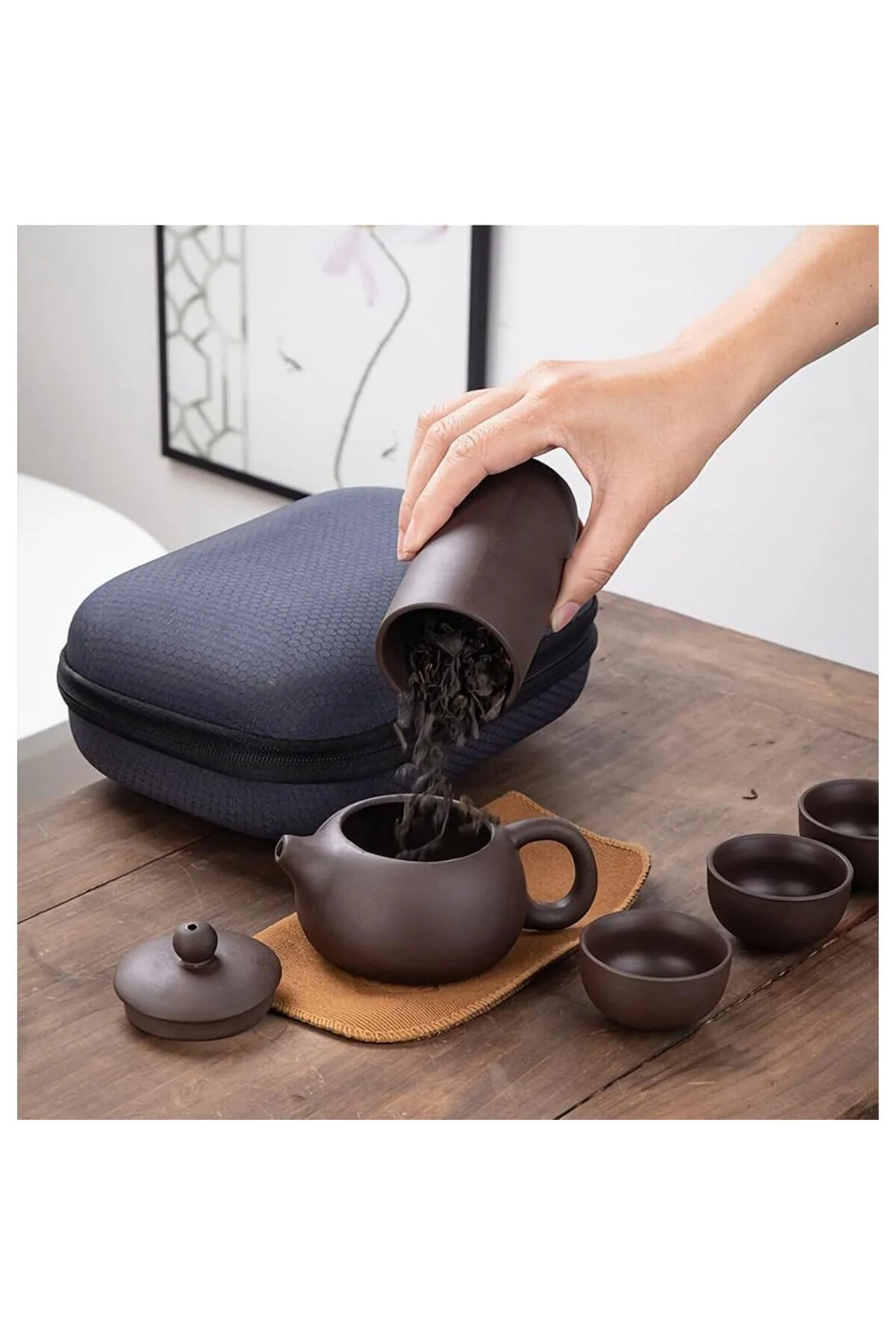 Çay seti, 7 parça, Çin seramiği, küçük çay servisi, 130 ml çaydan