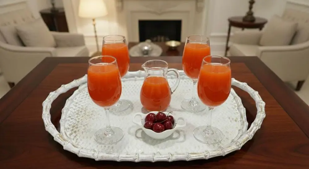 Çay Sunum Tepsisi Hasır Görünümlü Şık Polyester Tepsi Çay Sunum Tepsisi Hasır Görünümlü Şık Polyester Tepsi