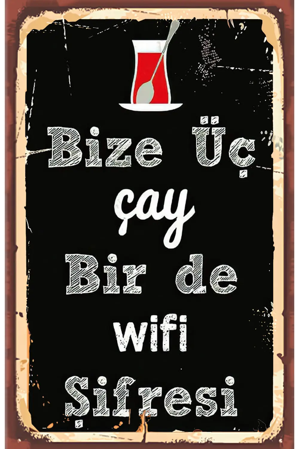 Çay ve Kahve Tasarımlı Ahşap Poster Çay ve Kahve Tasarımlı Ahşap Poster