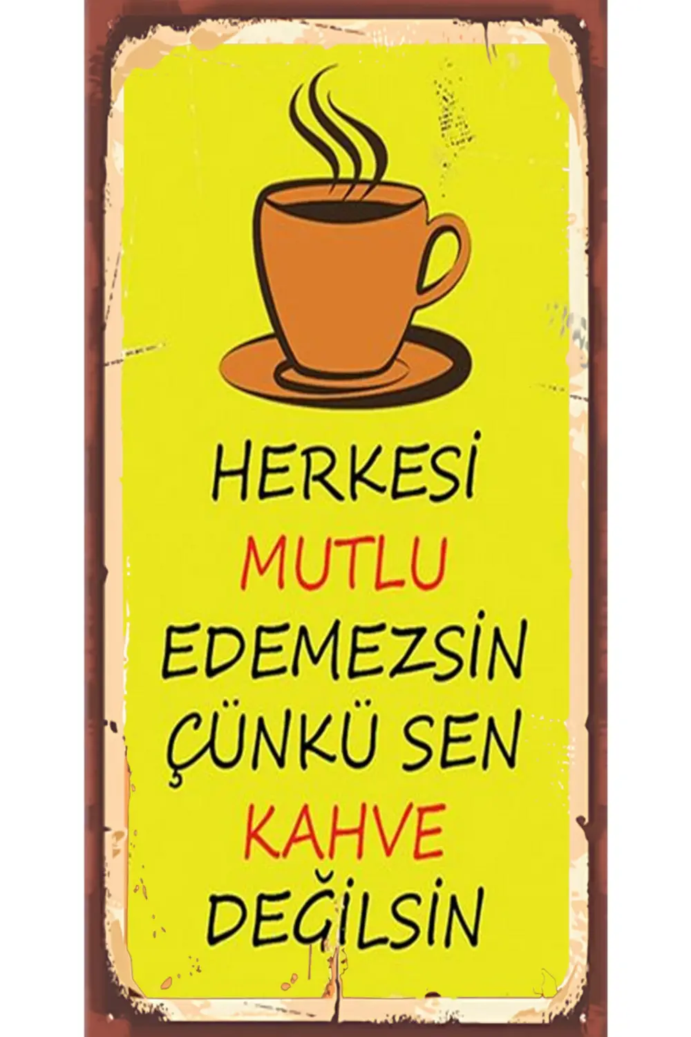 Çay Ve Kahve Temalı 6'lı Ahşap Duvar Poster Seti - Hbb Özel Seri