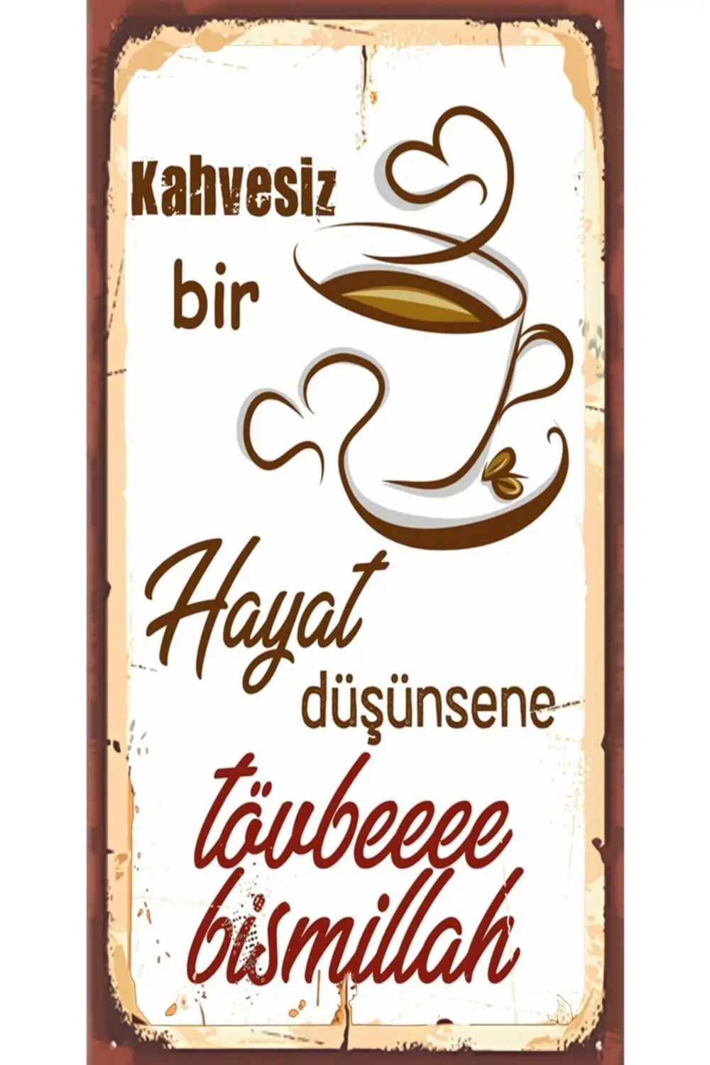 Çay Ve Kahve Temalı 6'lı Ahşap Duvar Poster Seti - Hbb Özel Seri