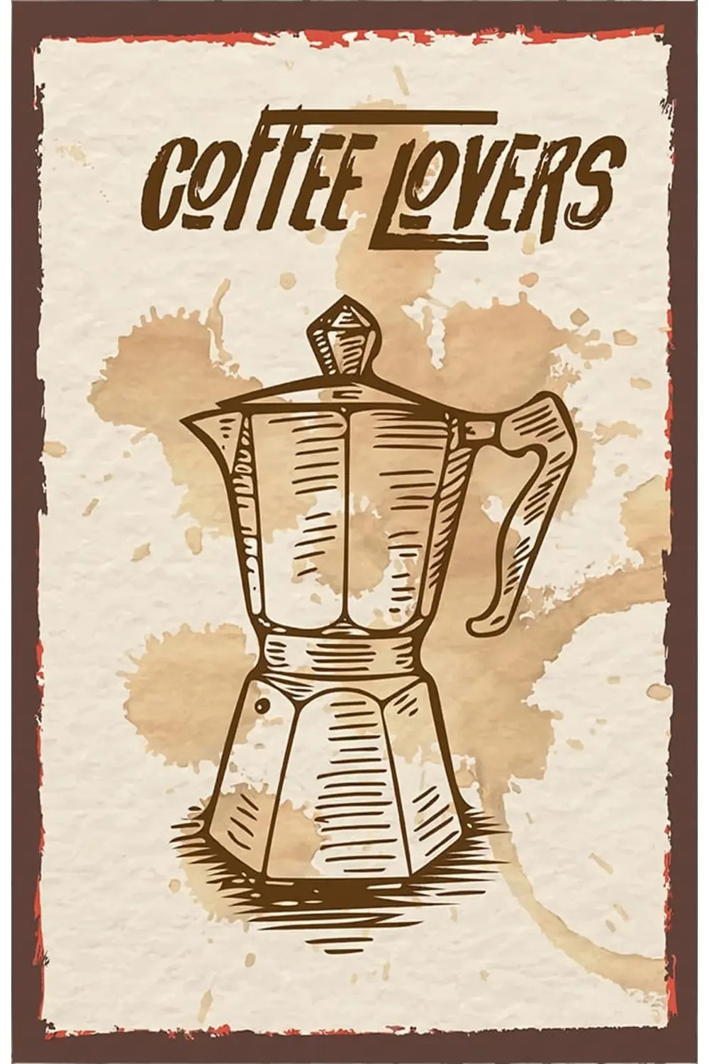 Çay Ve Kahve Temalı Retro Ahşap Poster