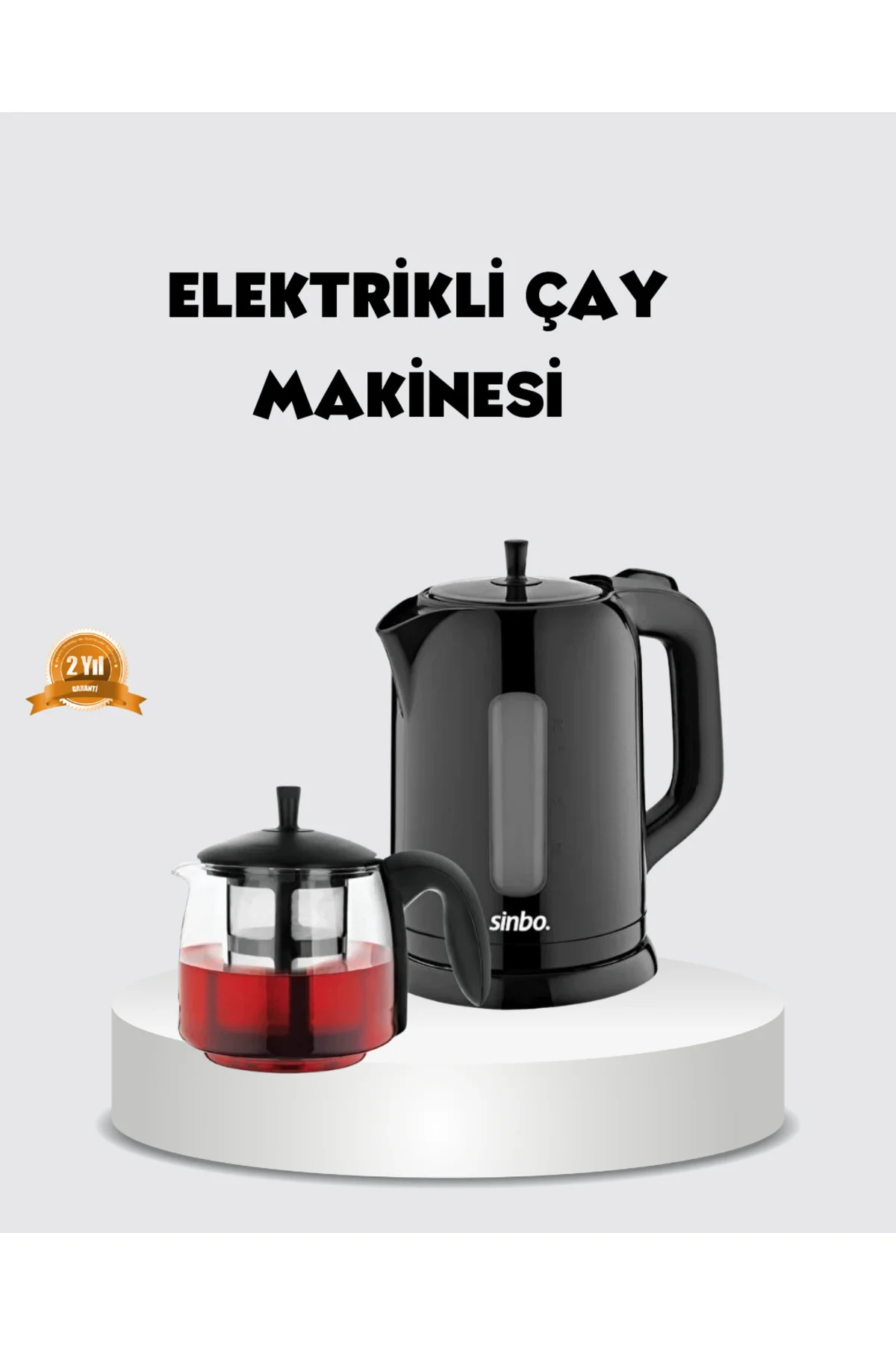 Çaycı Cam Demlikli 1800W Güçlü ve Sıcak Tutmalı Elektrikli Çay Makinesi