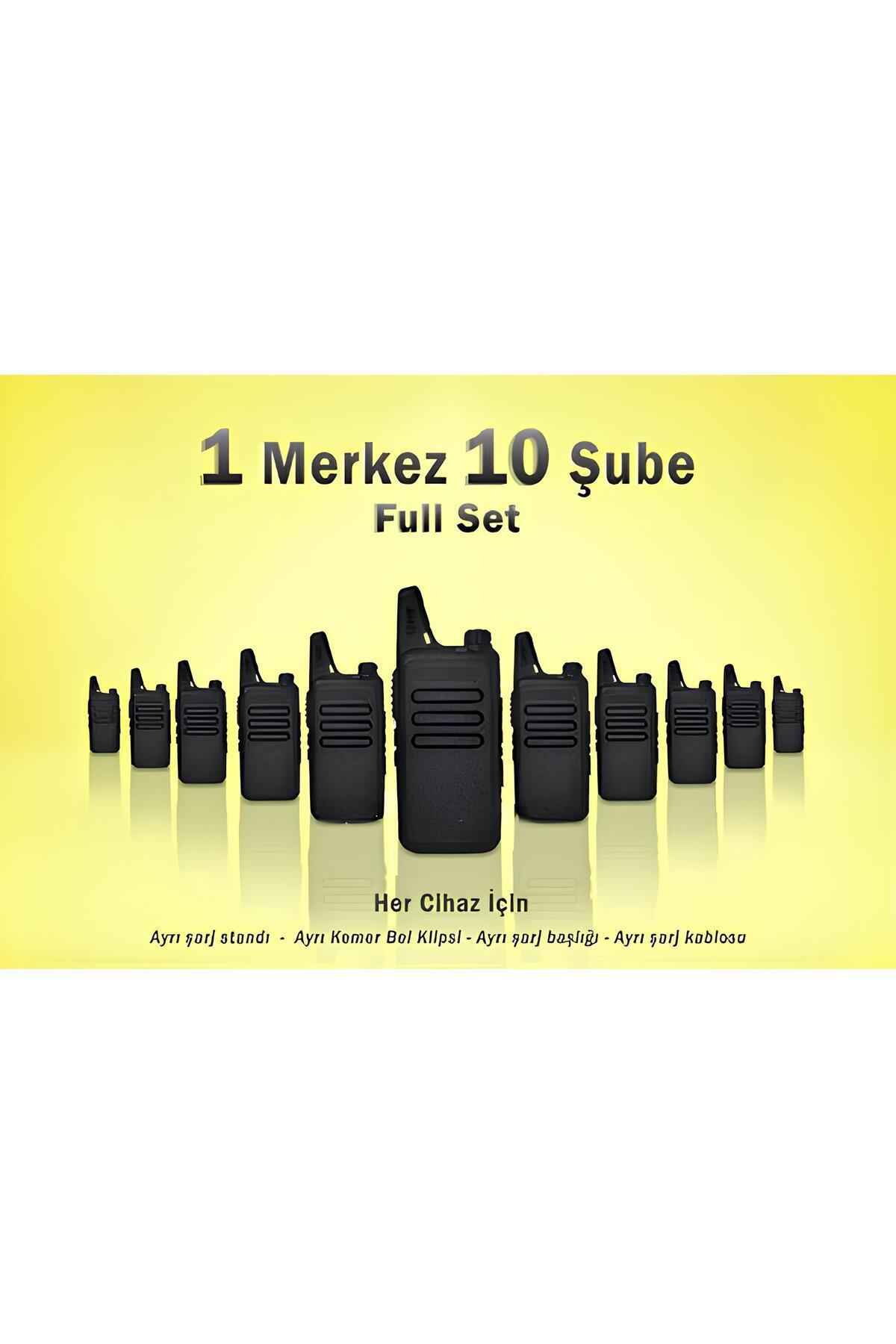 Çaycı Telsizi 1 Merkez 10 Şube Full Set