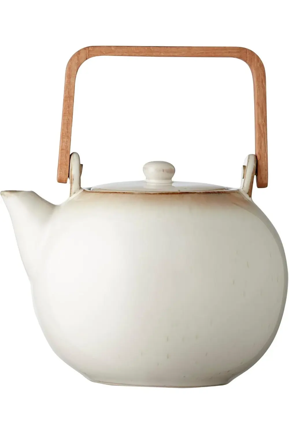 Çaydanlık, çömlek/seramik çay, 1,2 litre, yükseklik 20 cm, krem 3