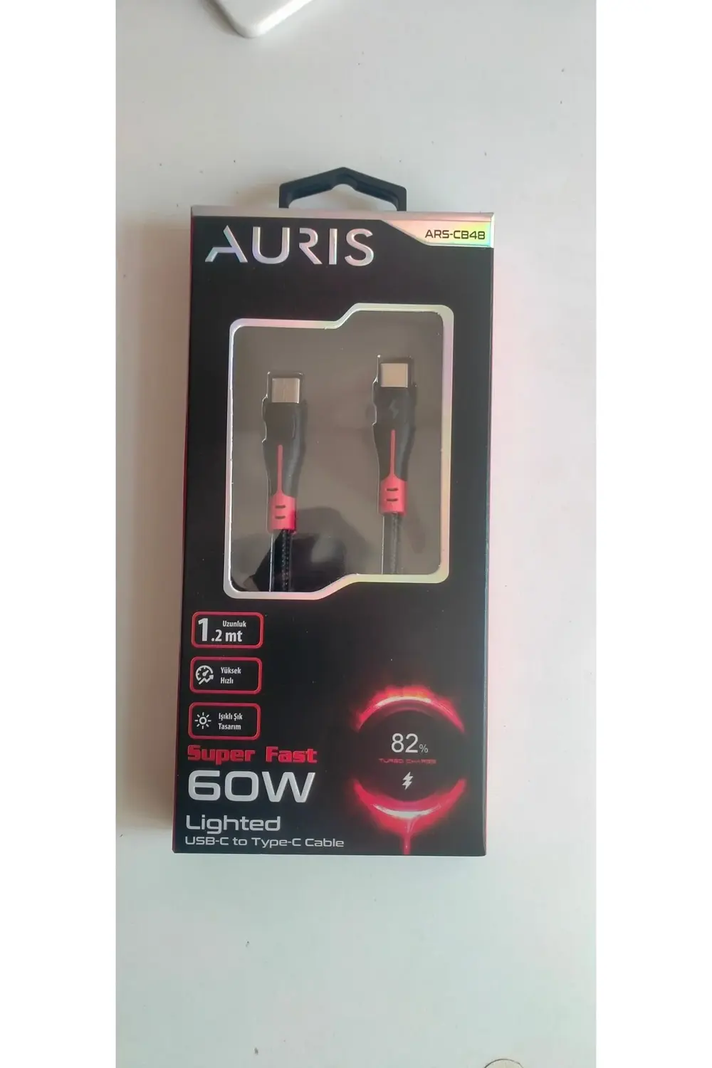 CB48 60w destekli TypeC şarj kablosu