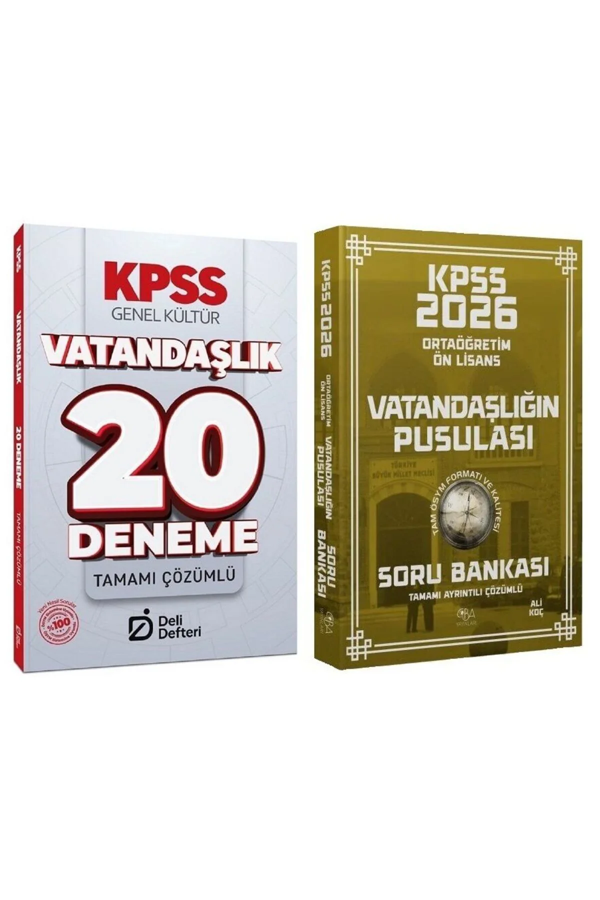CBA + Deli Defteri 2026 KPSS Lise Ortaöğretim Ön Lisans Vatandaşlık Vatandaşlığın Pusulası Soru Bank