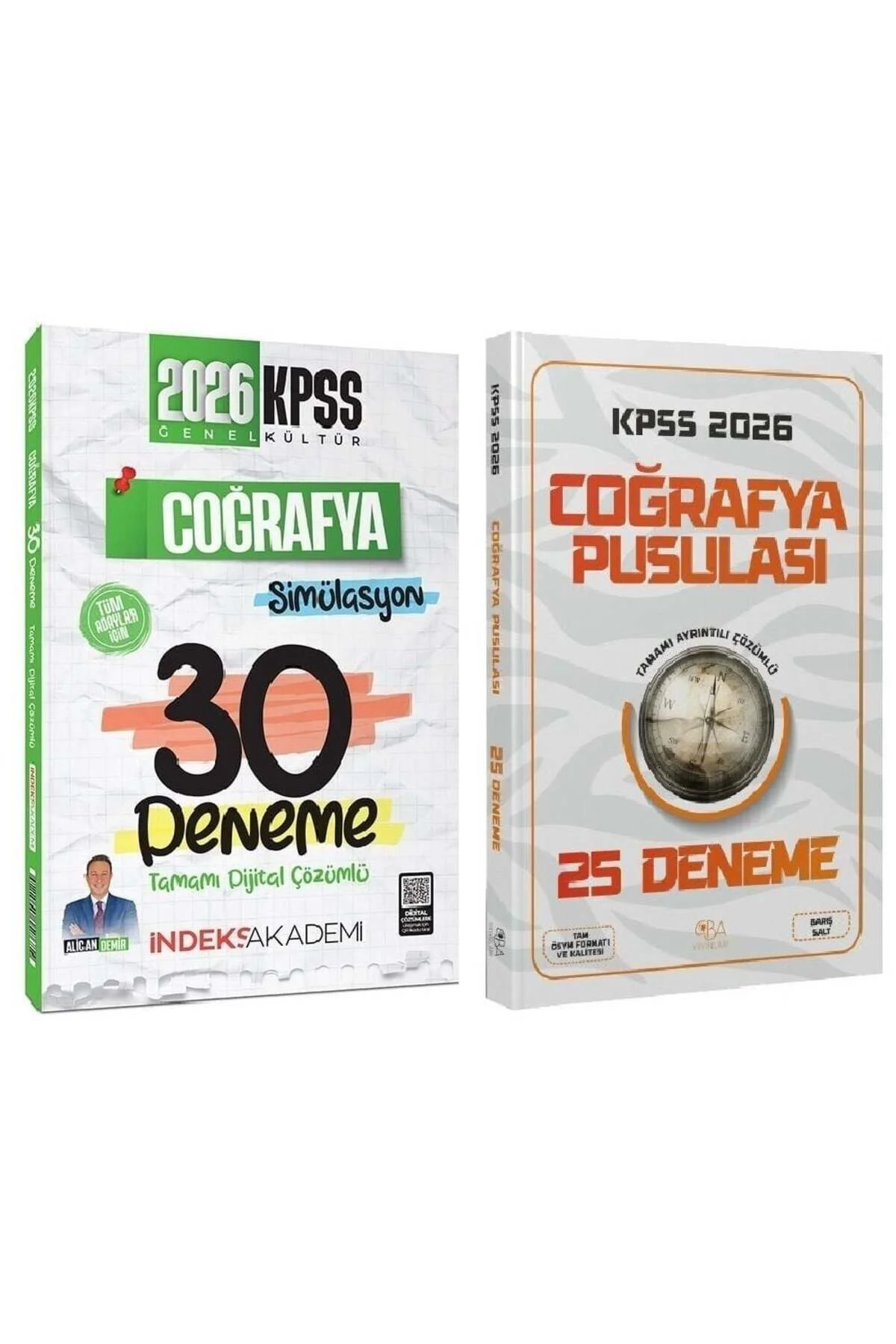 CBA + İndeks 2026 KPSS Coğrafya Pusulası 25+30 Deneme 2 li Set - 