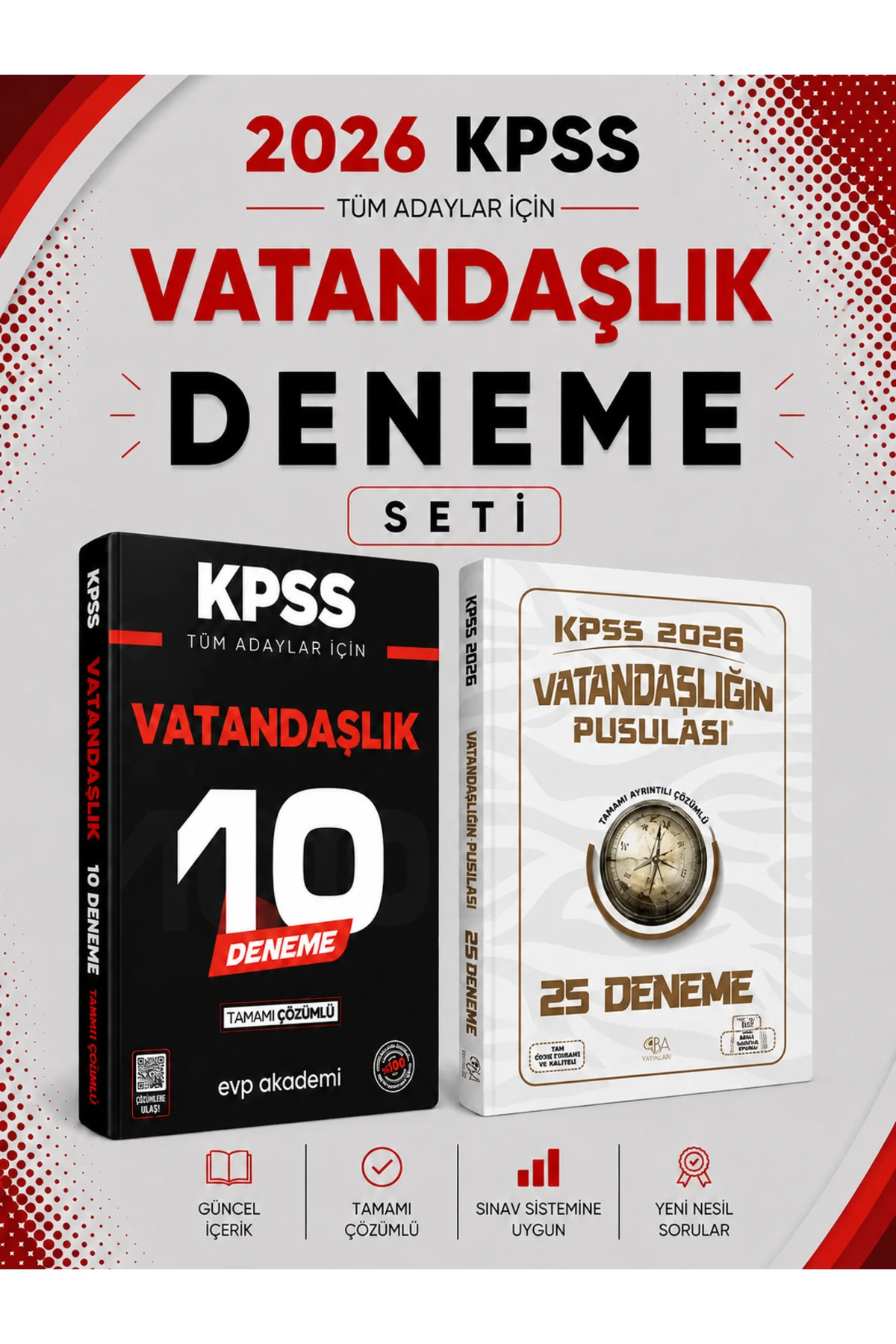 CBA Yayınları 2026 KPSS Vatandaşlık 25 Deneme & KPSS Vatandaşlık 10 Deneme Seti