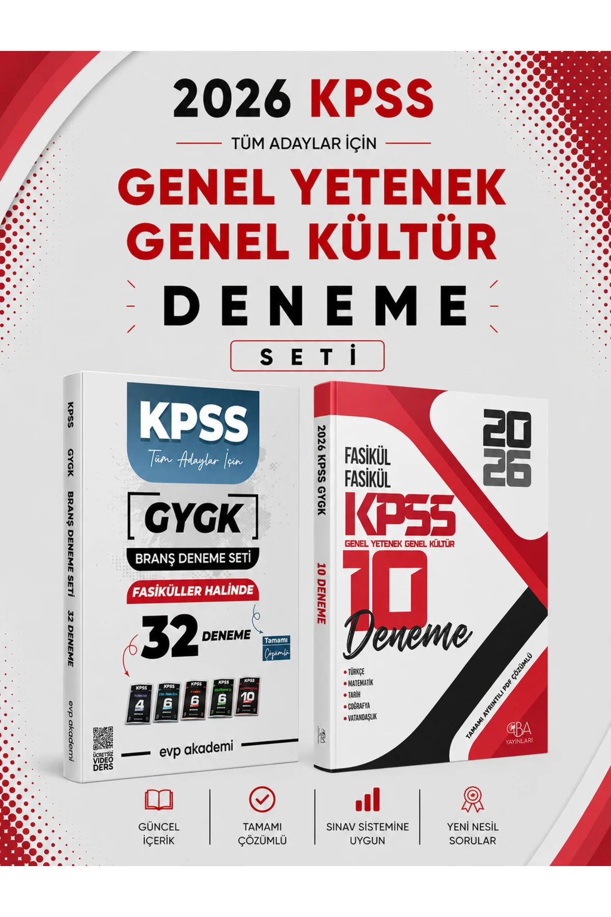 CBA Yayınları 2026 KPSS GKGY 10 Deneme & KPSS Tüm Dersler 32 Deneme Seti