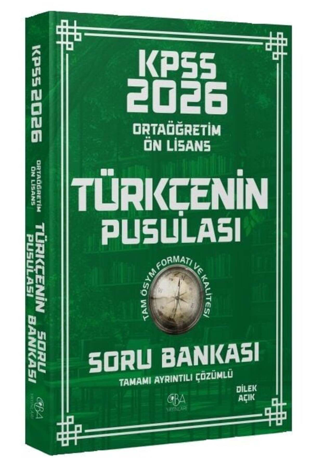 Cba Akademi Cba Yayınları 2026 Kpss Lise Ortaöğretim Ön Lisans Türkçenin Pusu