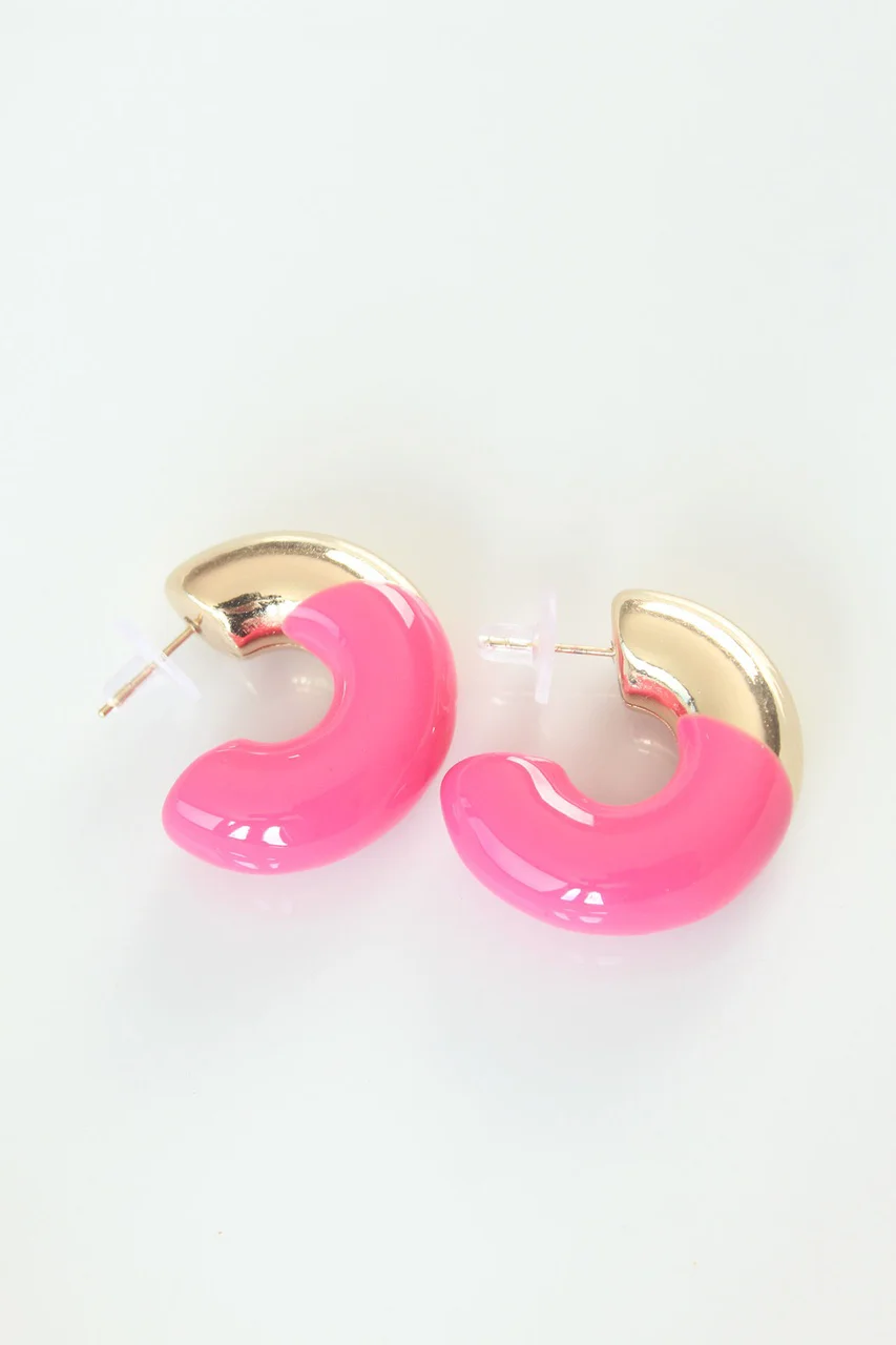 Ccb Pembe Gold Çift Renk Küpe Tj-bkp8877 Diğer