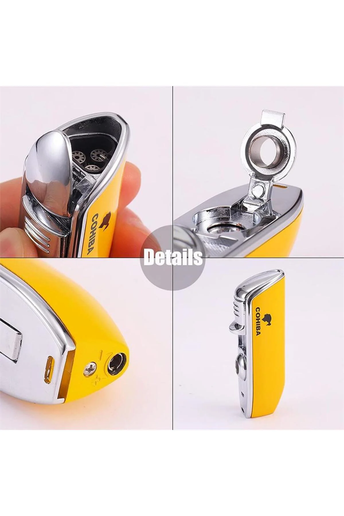 CCM0214 3 Jet Torch Puro Çakmağı Sarı