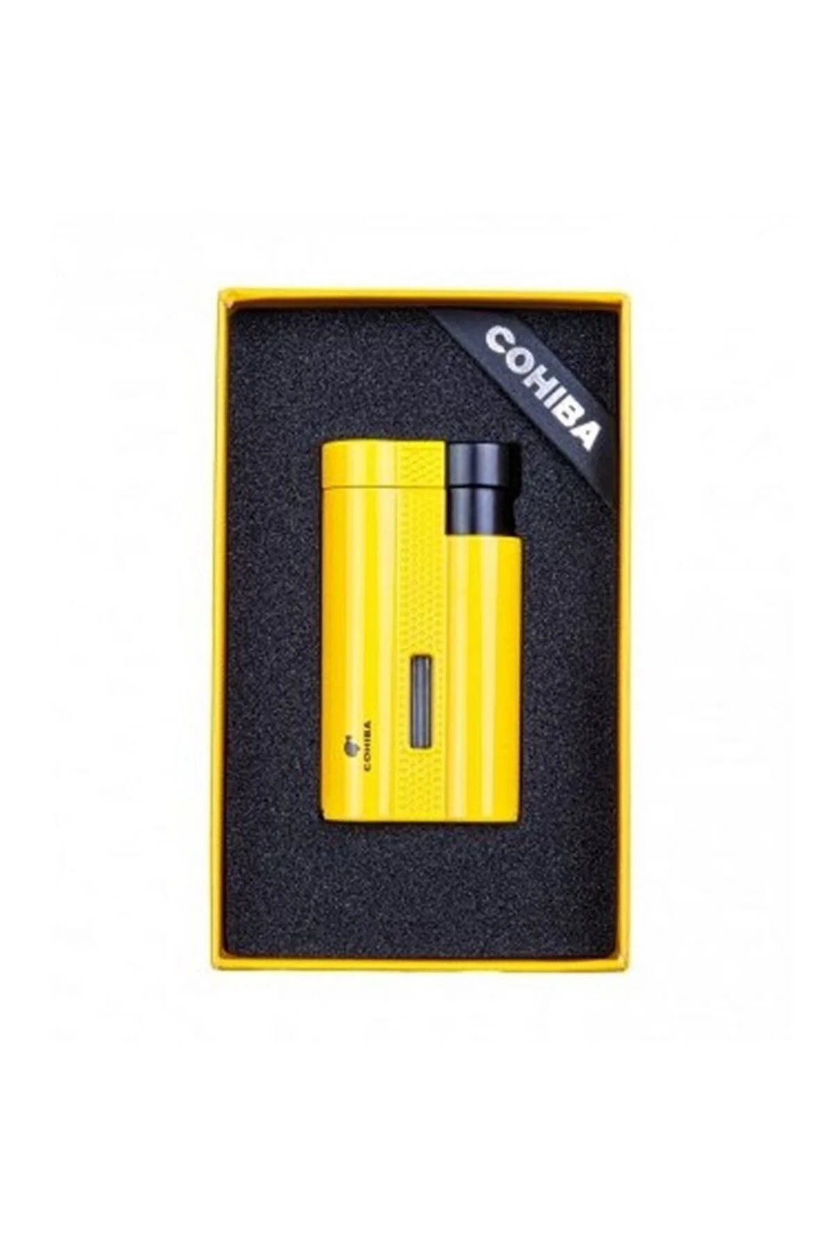 CCM0652 Jet 3 Torch Punchlu Puro Çakmağı Sarı