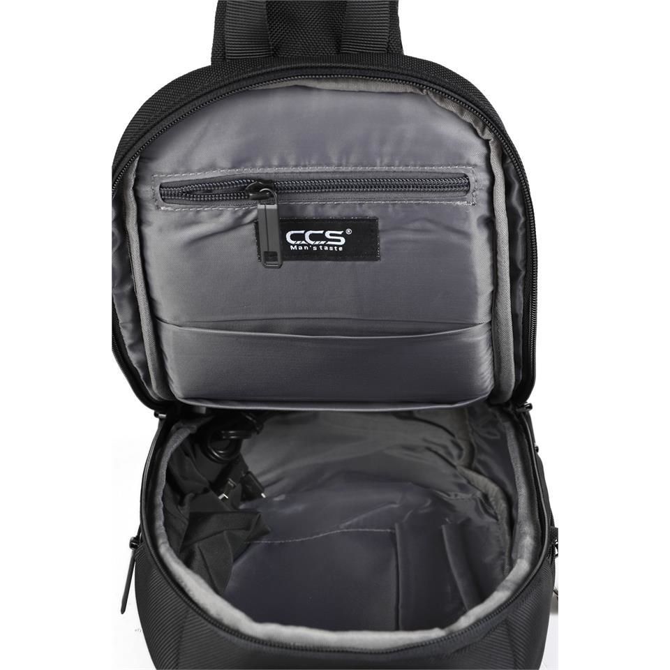 ÇÇS 31301 Omuz Askılı Çapraz Sırt ve Göğüs Çantası Siyah