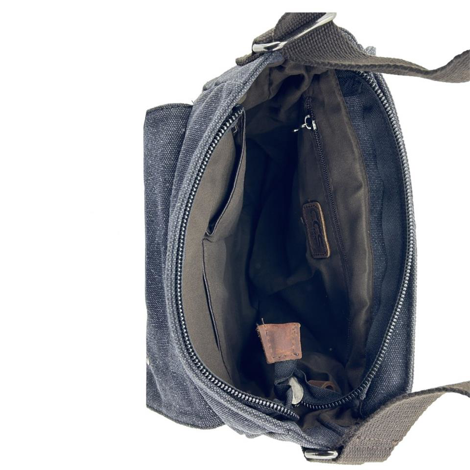 Ççs  31461 Kanvas Postacı Omuz Çantası Siyah