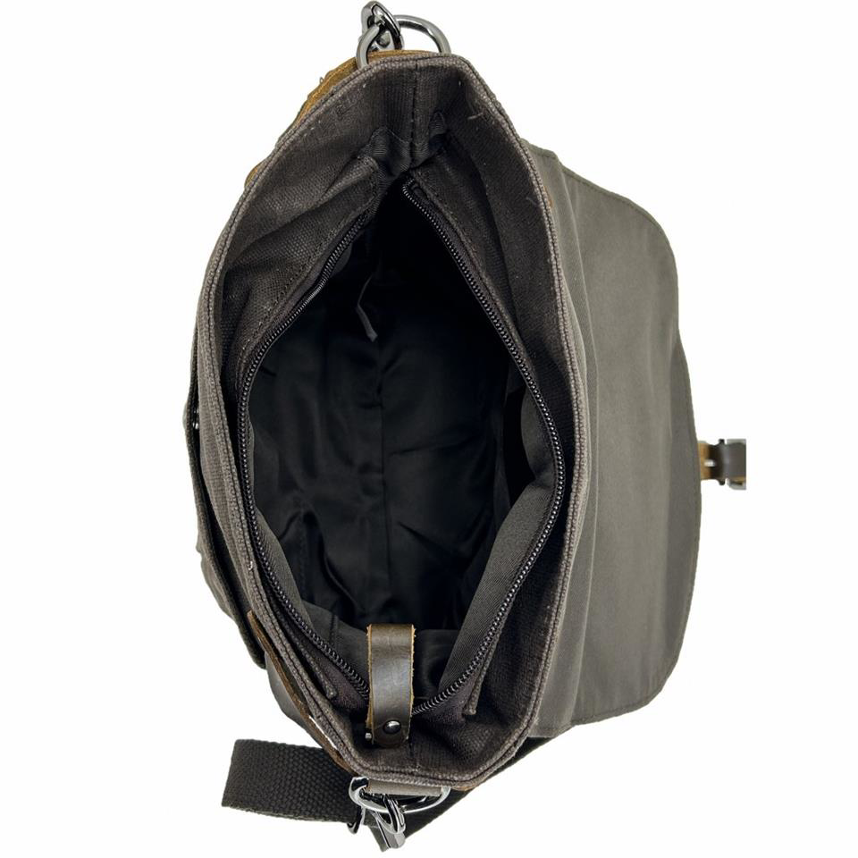 Ççs  31487 Mumlanmış Kanvas Retro Omuz Çantası Kahve