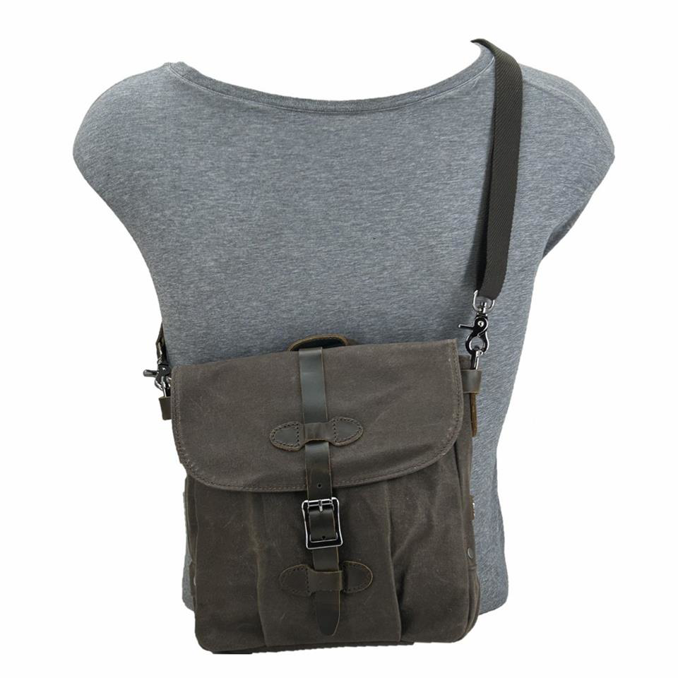 Ççs  31487 Mumlanmış Kanvas Retro Omuz Çantası Kahve