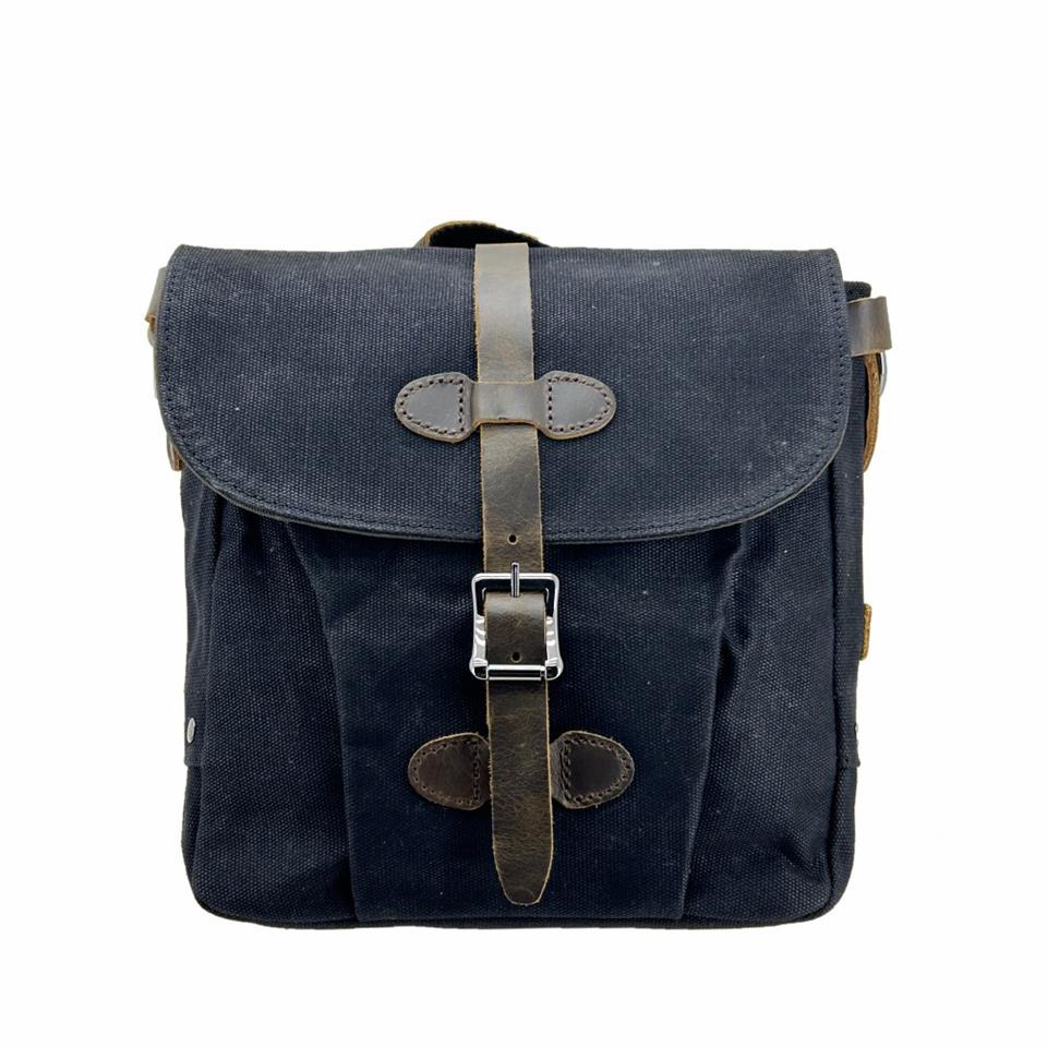 Ççs  31487 Mumlanmış Kanvas Retro Omuz Çantası Siyah