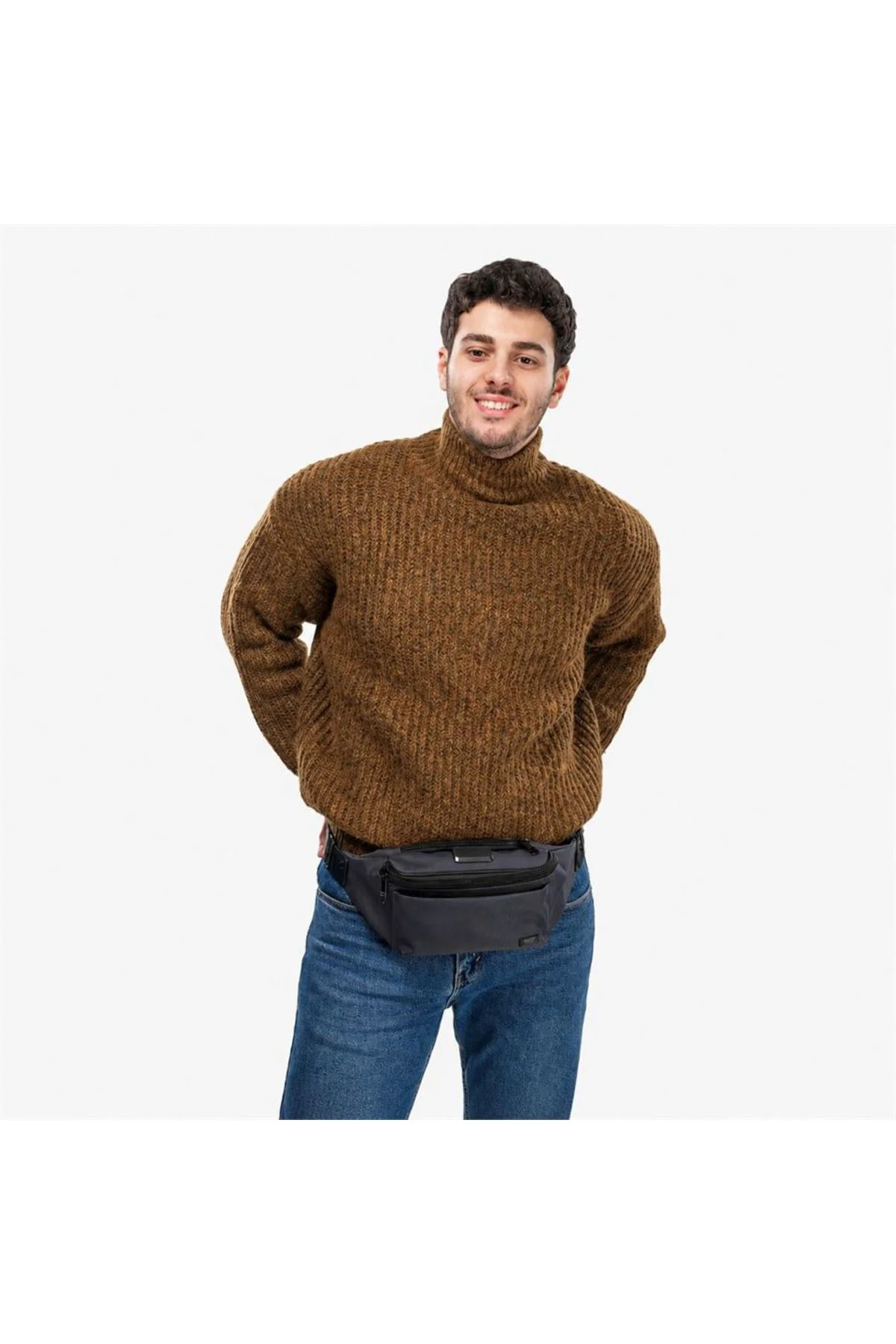 ÇÇS 31641 Kart Bölmeli Fonksiyonel Bel Çantası Gri