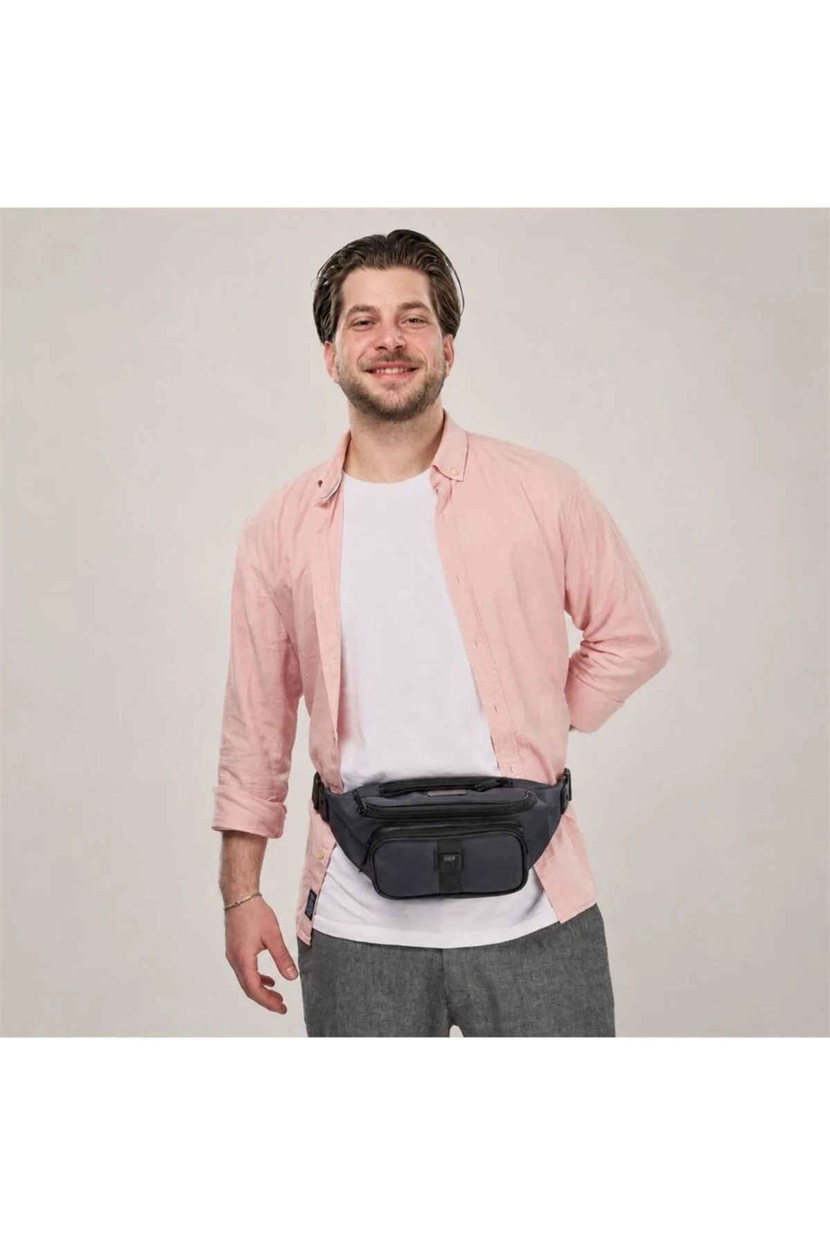 ÇÇS 31642 Pratik ve Kompakt Bel Çantası - Günlük Kullanım Gri