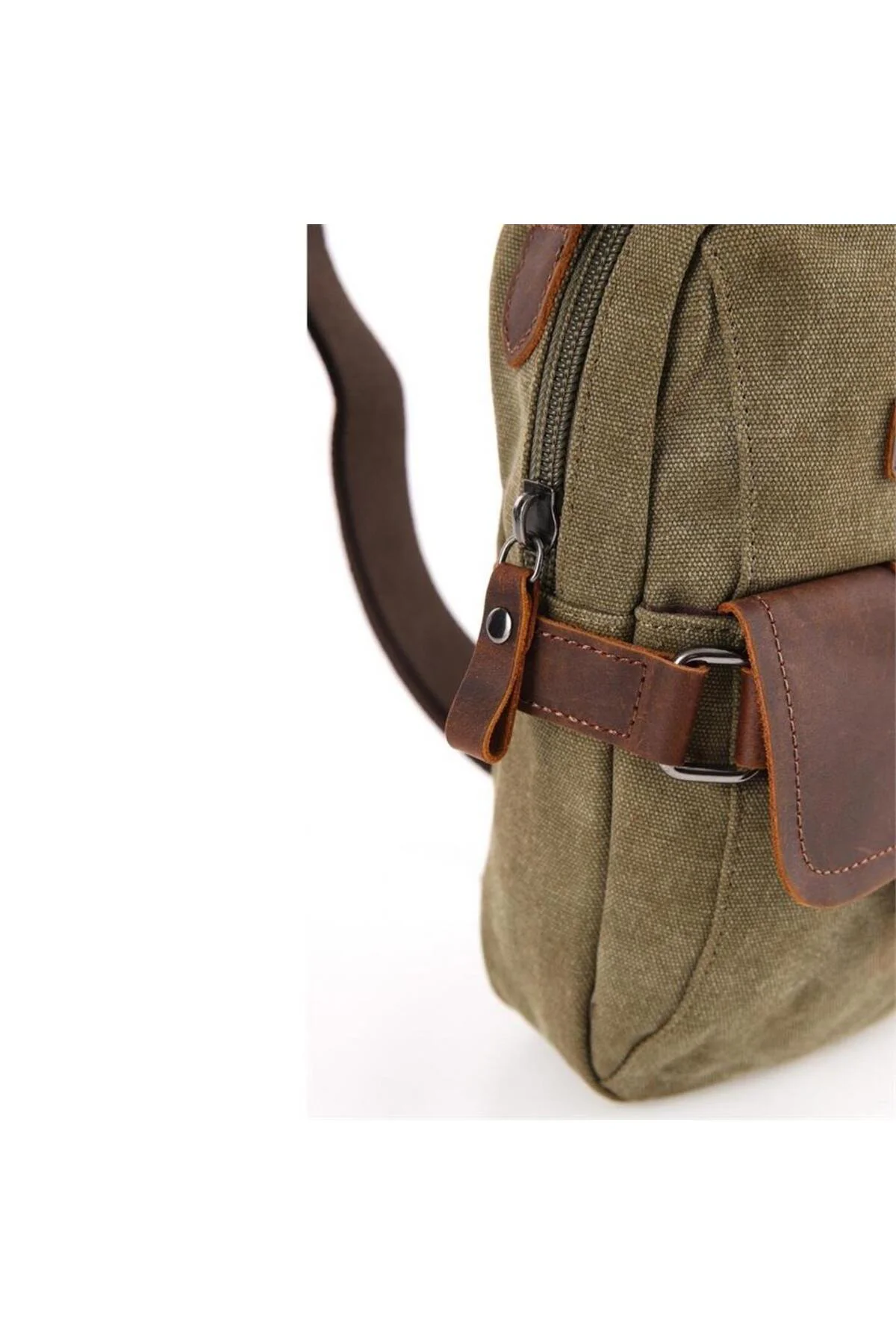 Ççs 51396 Kanvas Omuz Askılı Çapraz Çanta Yeşil