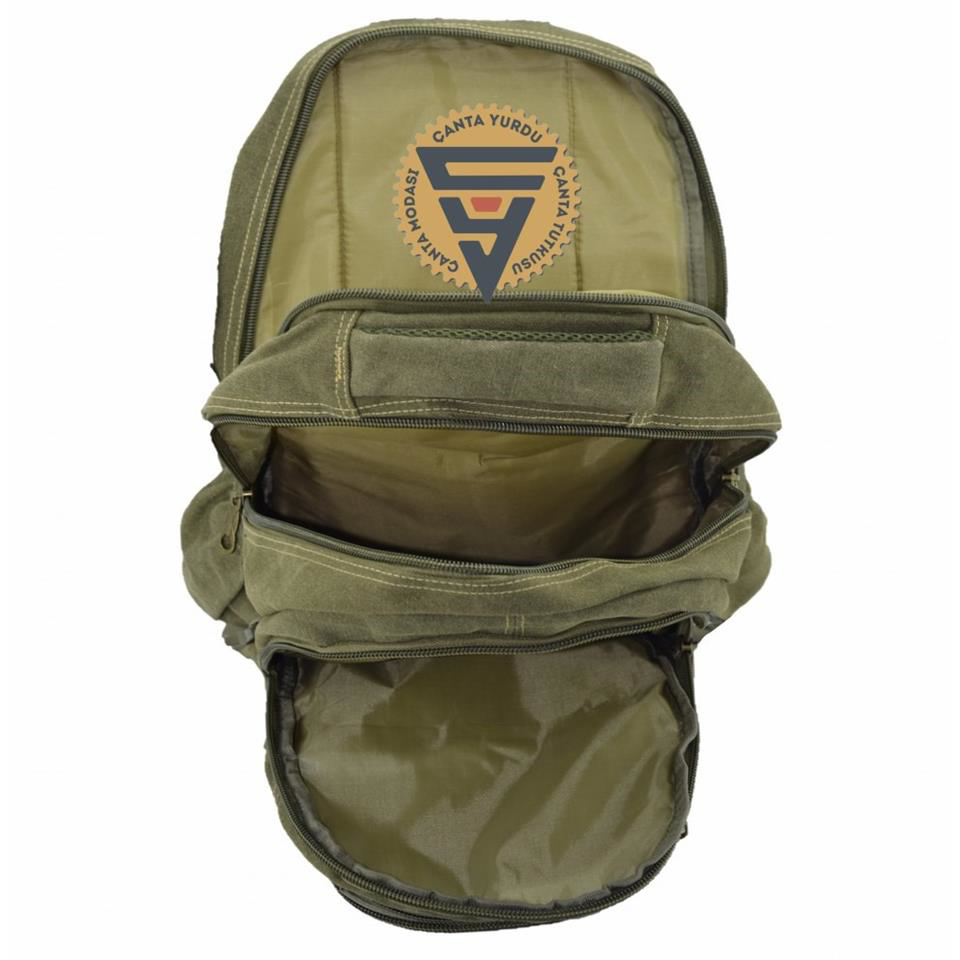 Çanta Yurdu Ççs 51405 Su Geçirmez Kanvas Sırt Çantası Haki