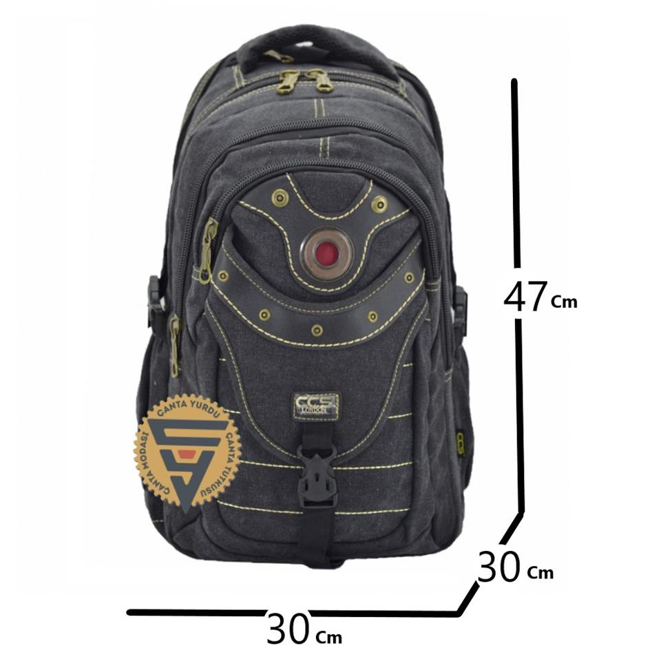 Çanta Yurdu Ççs 51405 Su Geçirmez Kanvas Sırt Çantası Siyah Çanta Yurdu Ççs 51405 Su Geçirmez Kanvas Sırt Çantası Siyah