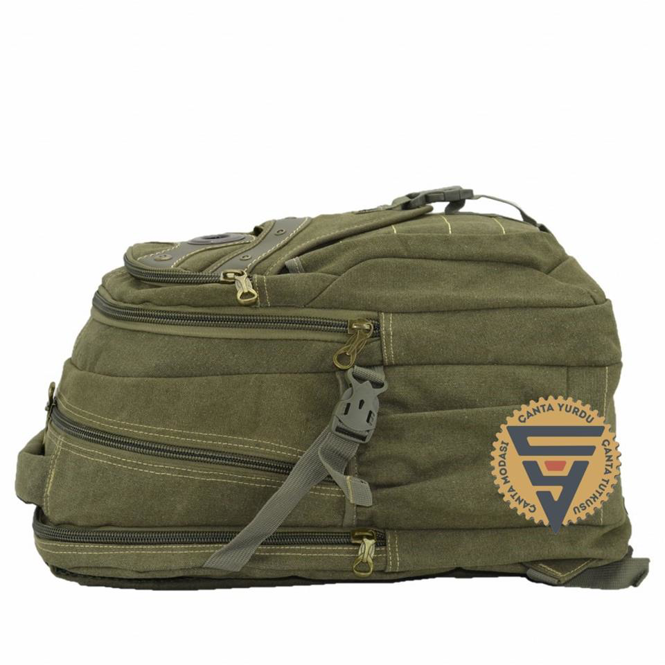 Çanta Yurdu Ççs 51405 Su Geçirmez Kanvas Sırt Çantası Haki