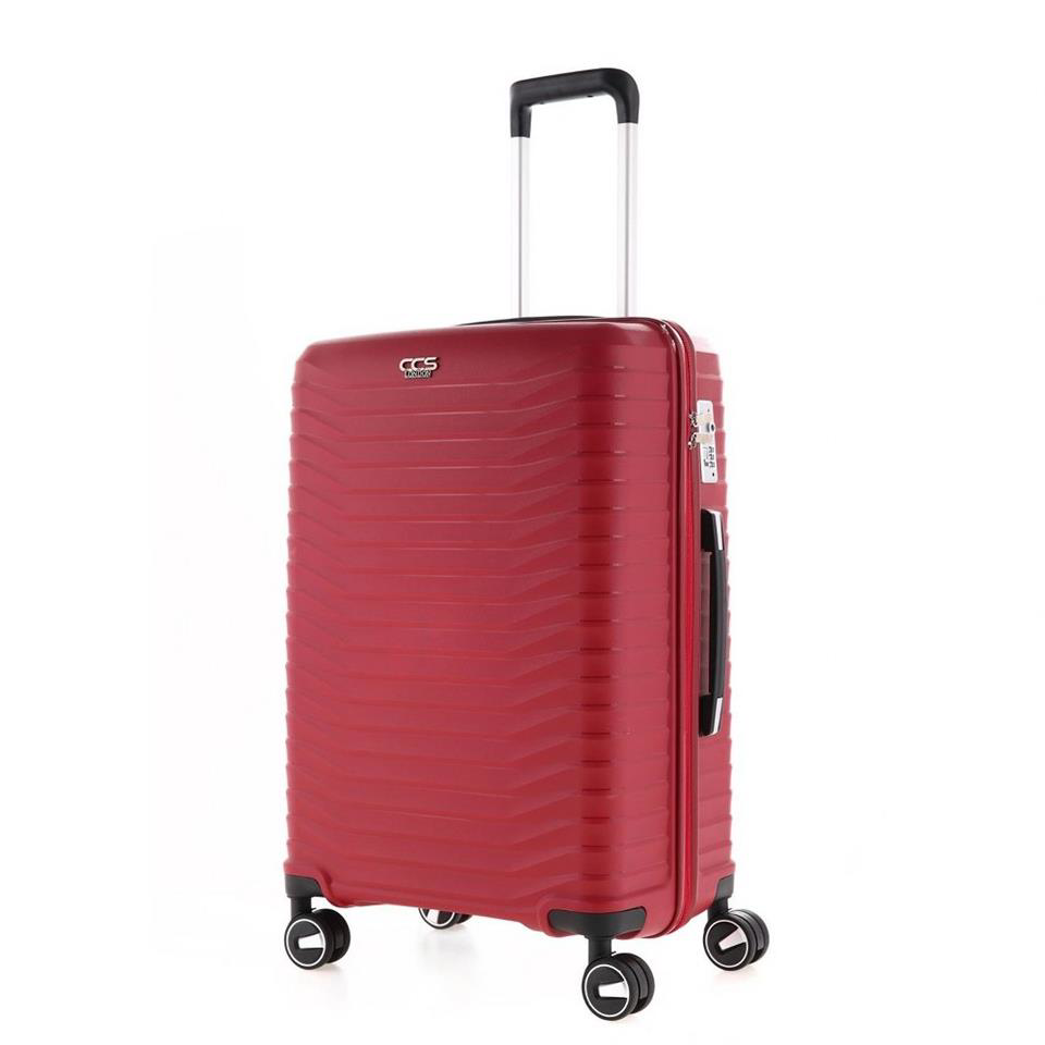 Ççs  5235 Polipropilen Büyük Boy Valiz Bordo