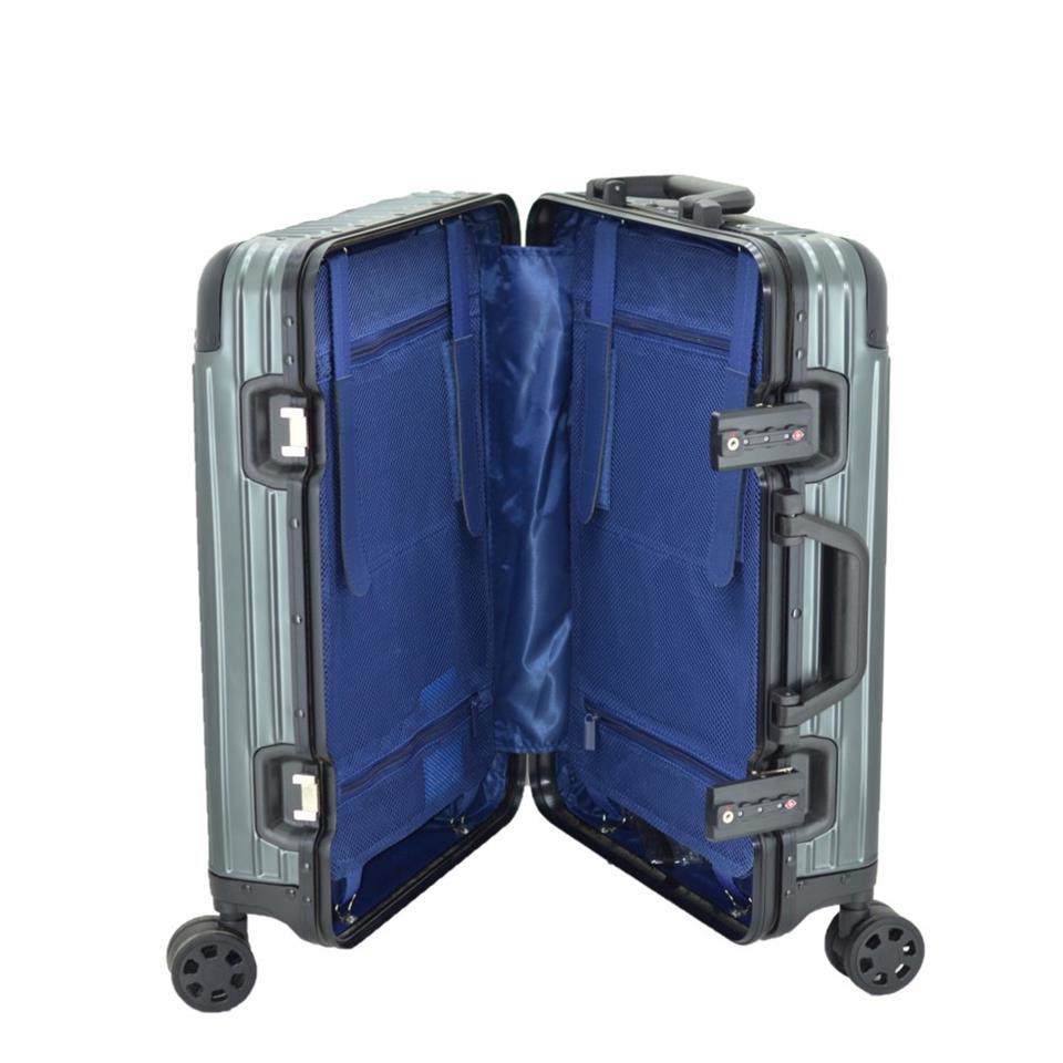 Çanta Yurdu Ccs 5250 Çekçekli Alüminyum Kasa Kabin Valiz Mavi