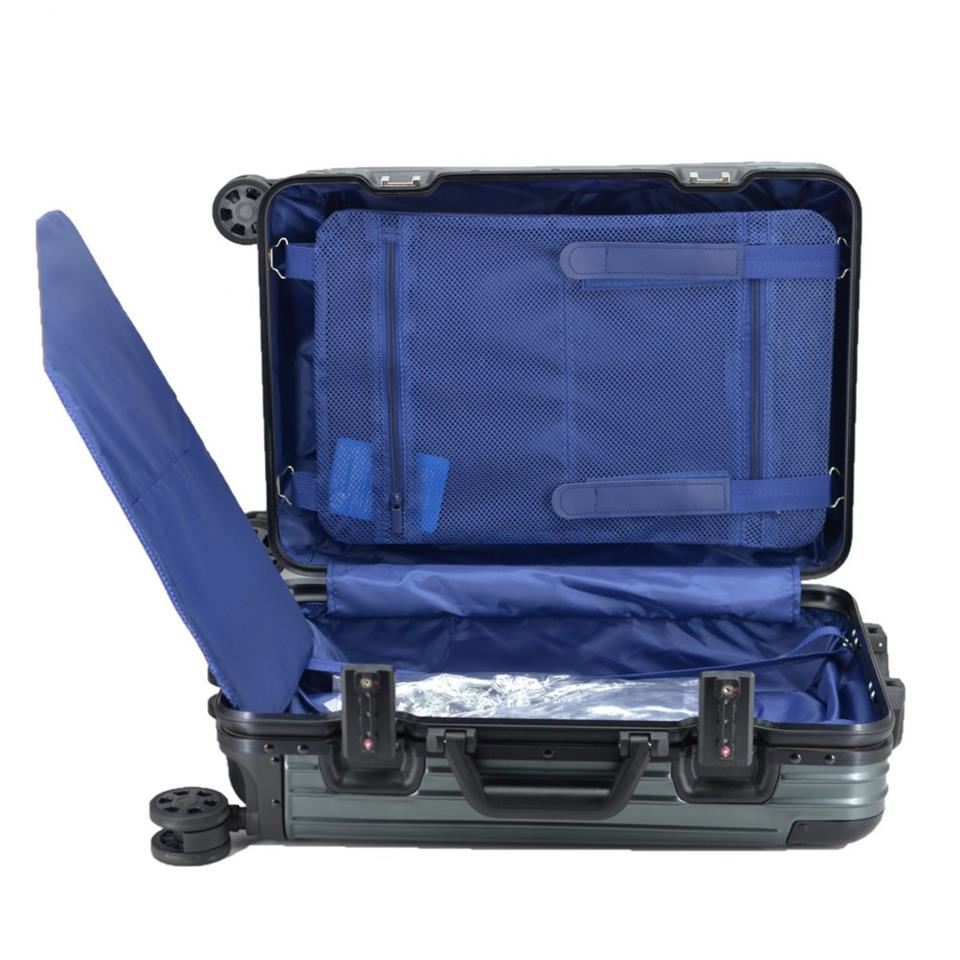 Çanta Yurdu Ccs 5250 Çekçekli Alüminyum Kasa Kabin Valiz Mavi