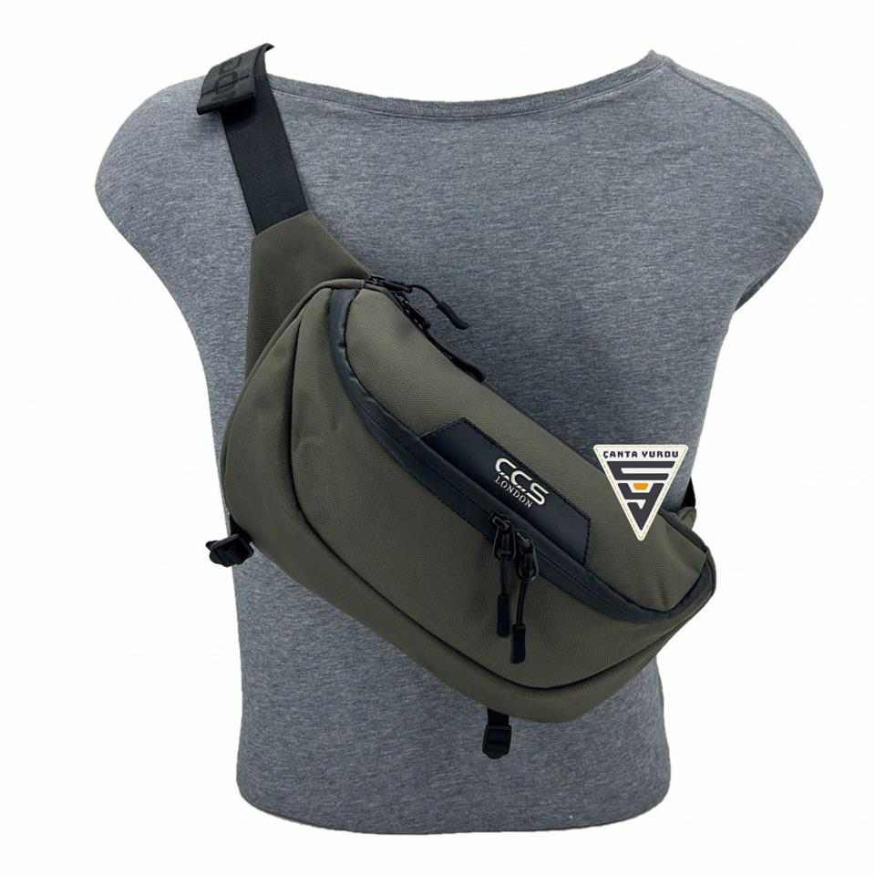 Ççs  London 31412 Çift Gözlü Xl Bel Çantasi Haki