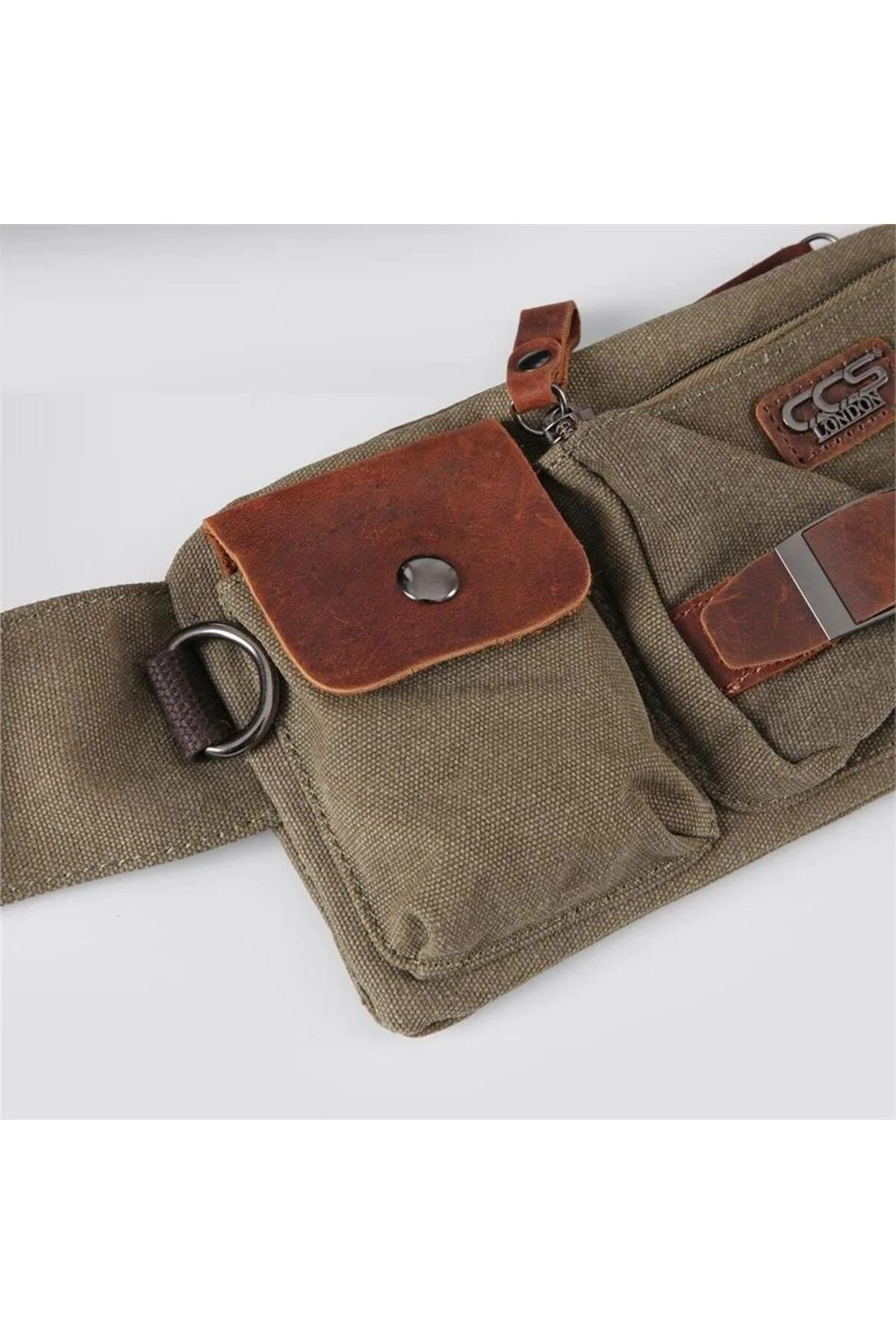 Ççs London 31459 Kanvas Bel Çantası Yeşil