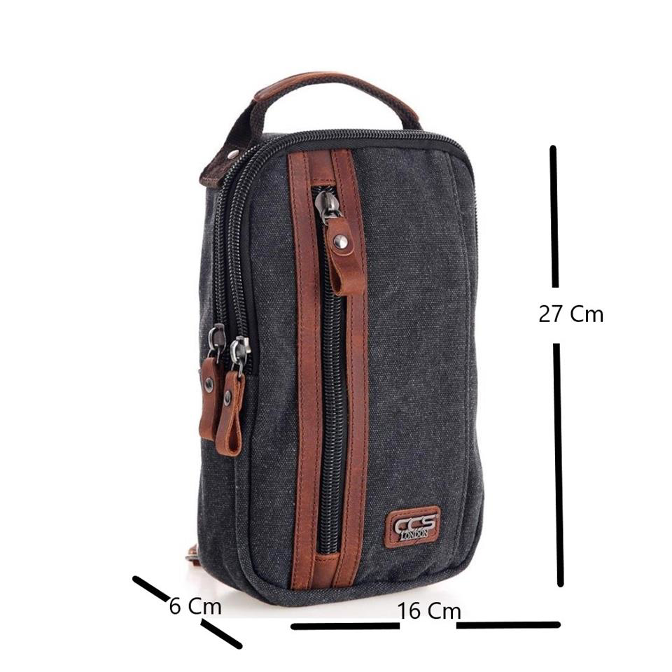 Ççs  London 31468 Kanvas Çapraz Çanta Siyah