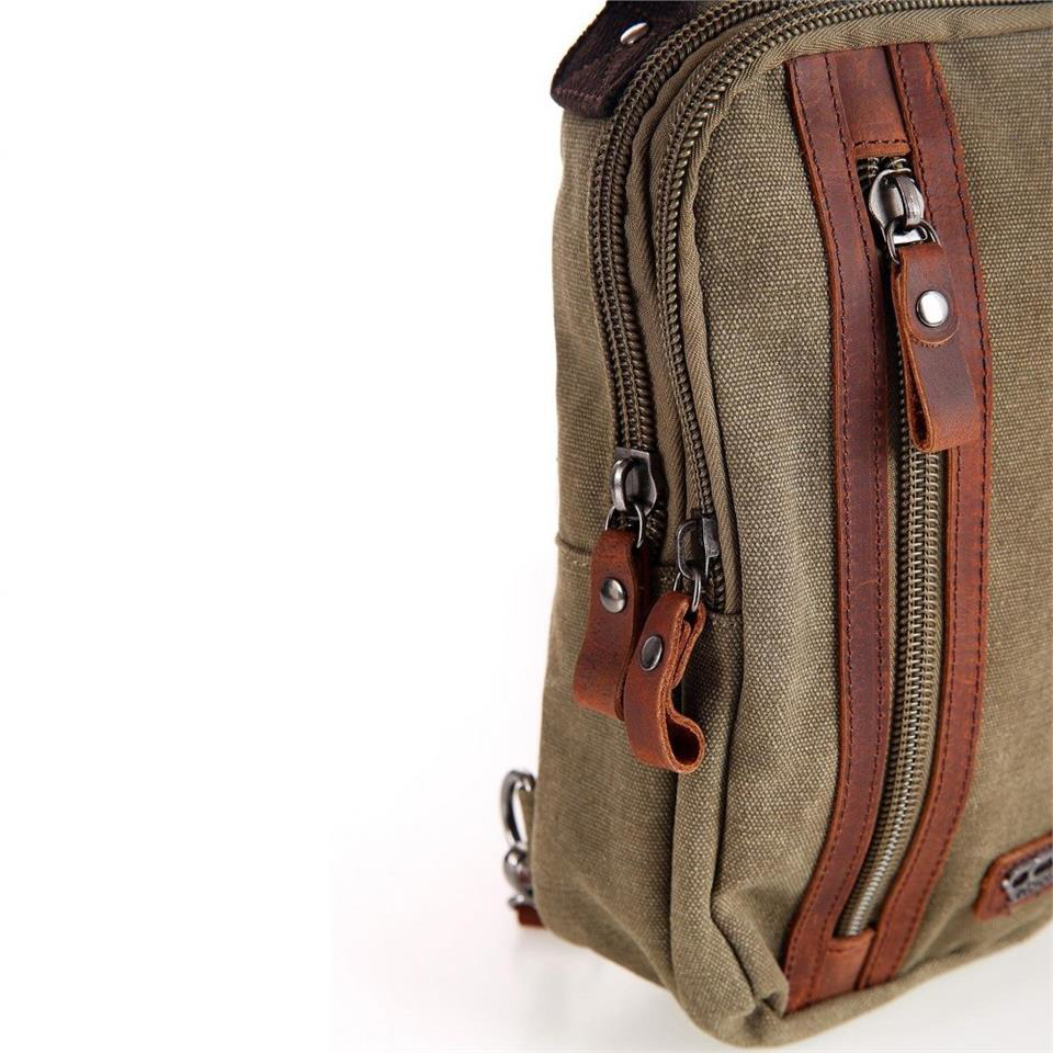 Ççs  London 31468 Kanvas Çapraz Çanta Yeşil