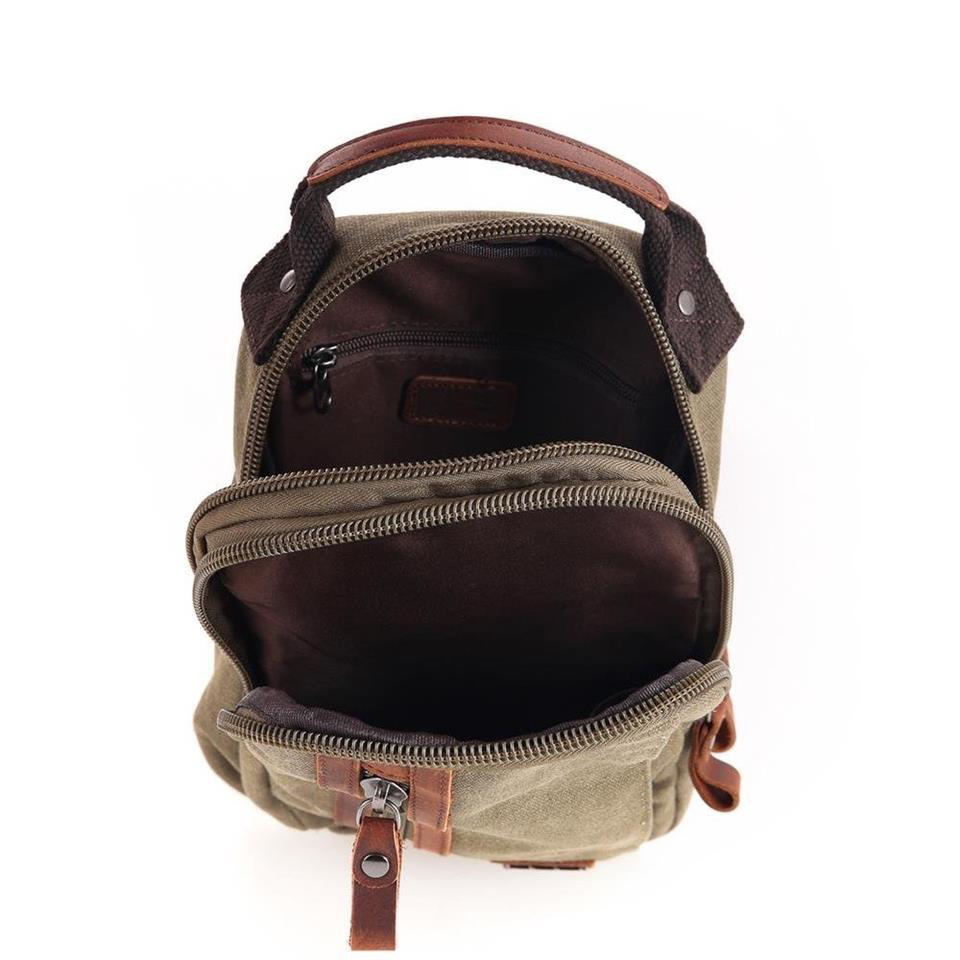 Ççs  London 31468 Kanvas Çapraz Çanta Yeşil