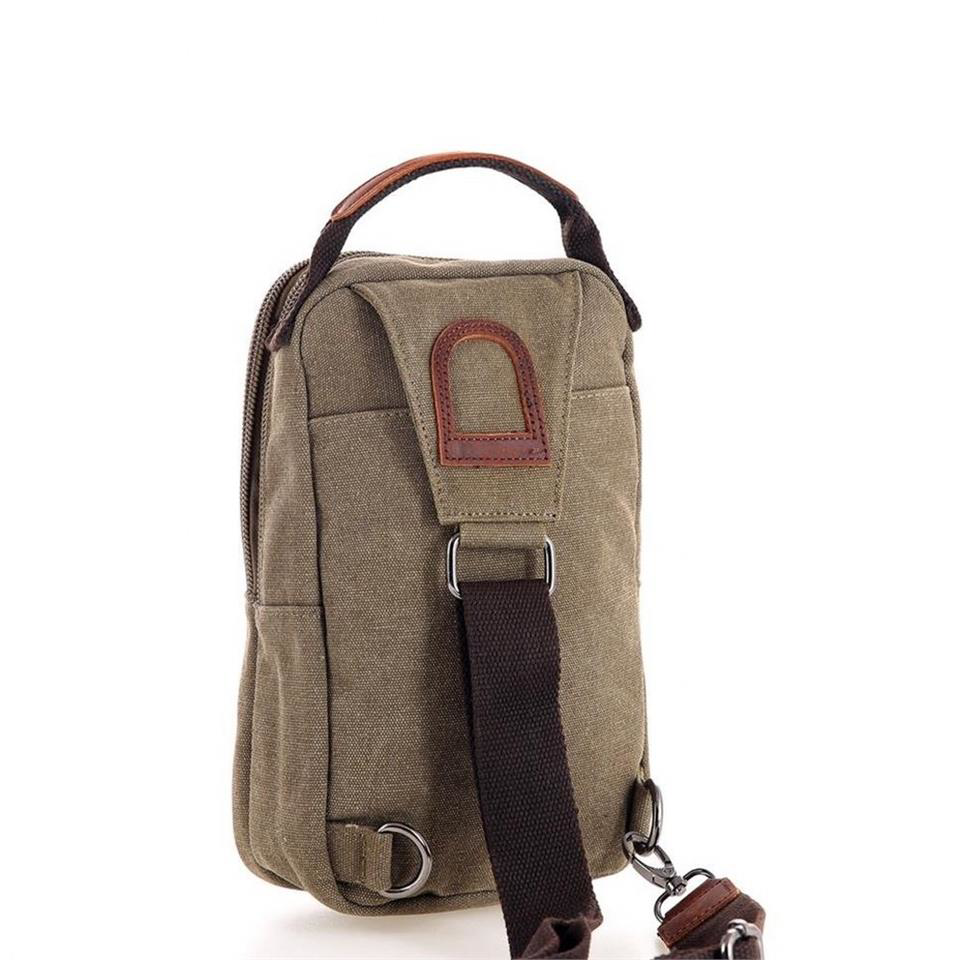 Ççs  London 31468 Kanvas Çapraz Çanta Yeşil